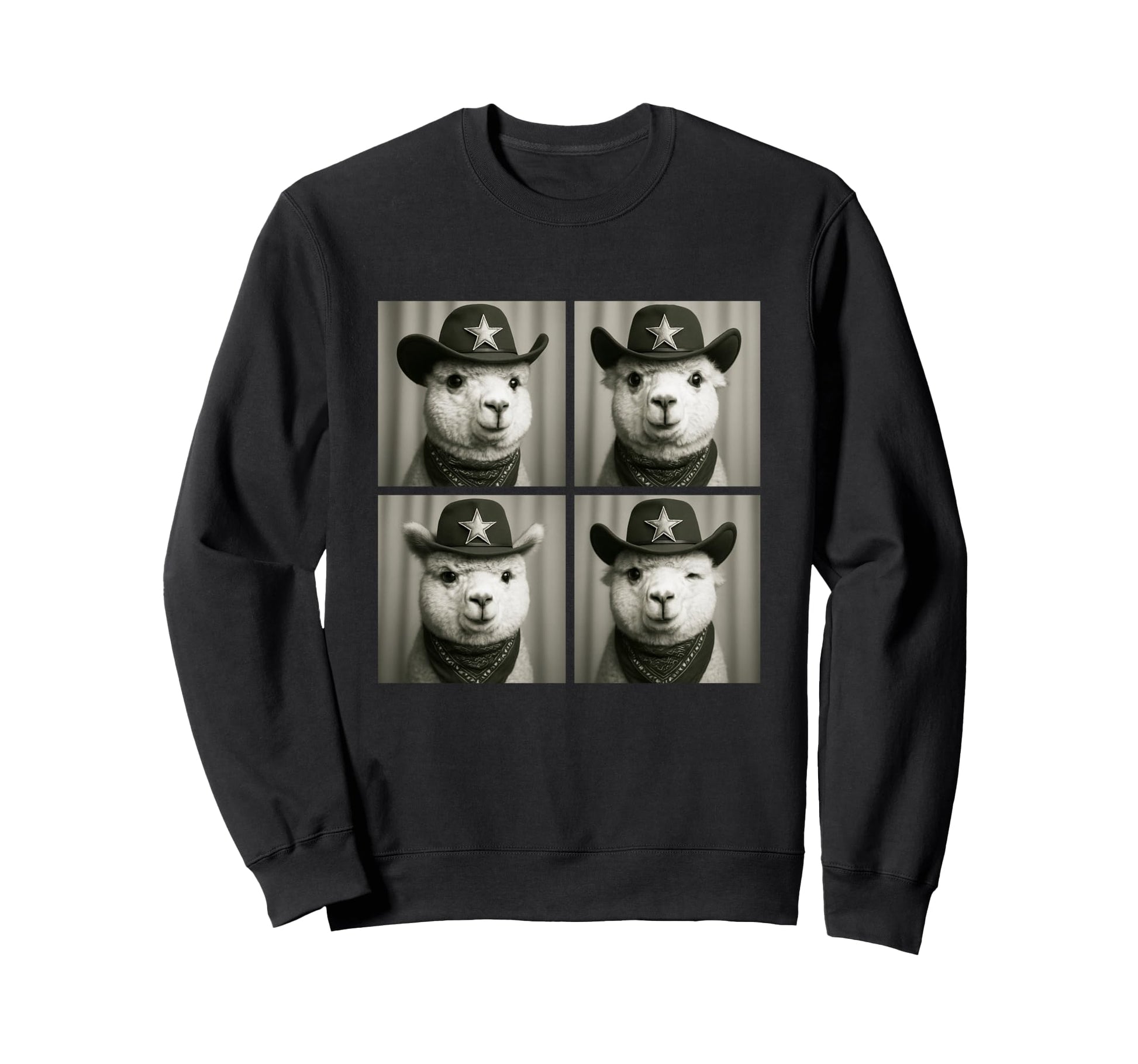 Funny Cowboy Alpacas Western Farm Sweatshirt - Trendy Graphic for Adults - T-Shirt, Sweatshirt, Hoodie