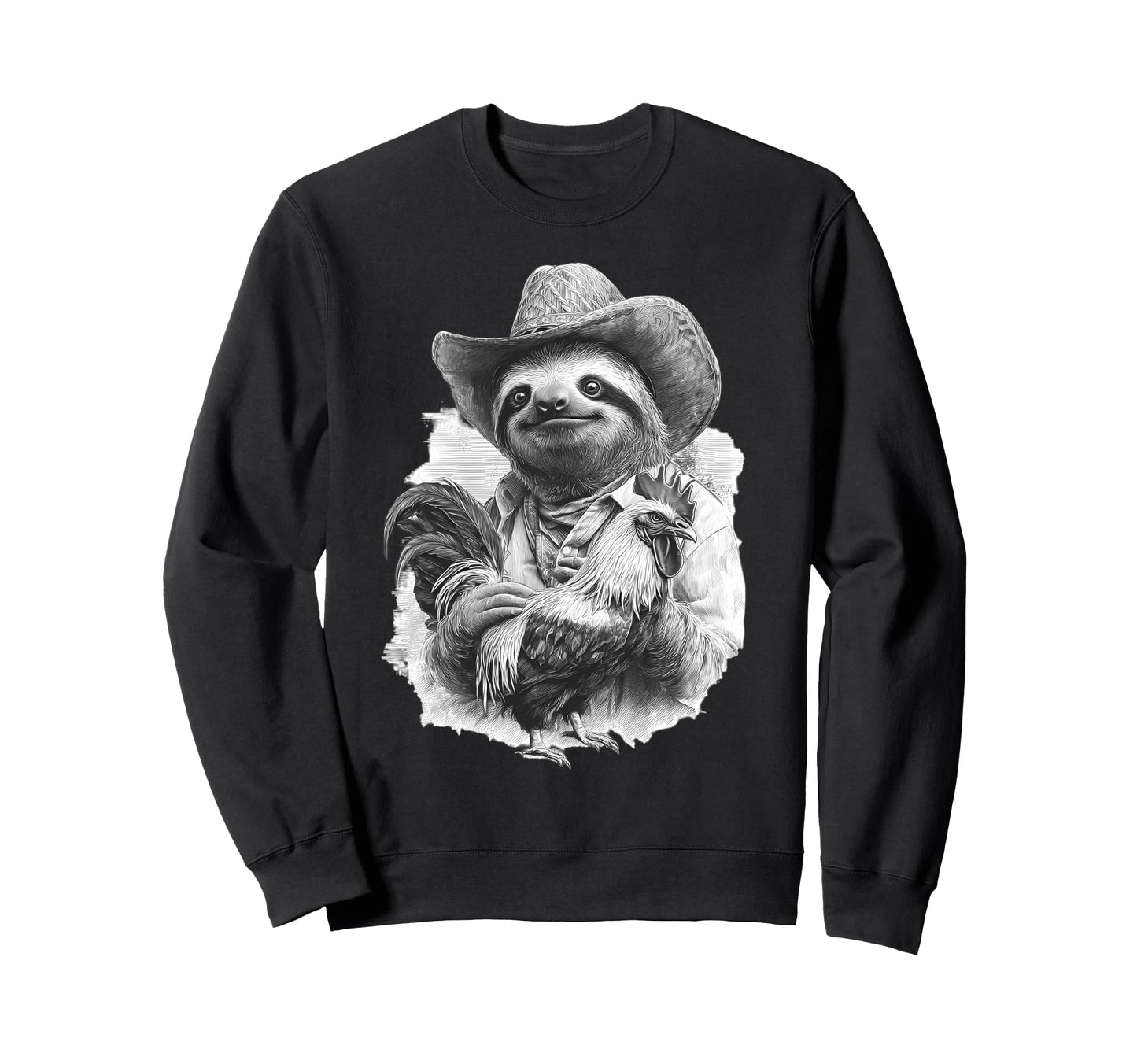 Country Cowboy Sloth Rodeo Cowgirl Sweatshirt - Fun Novelty Design Unisex - T-Shirt, Sweatshirt, Hoodie