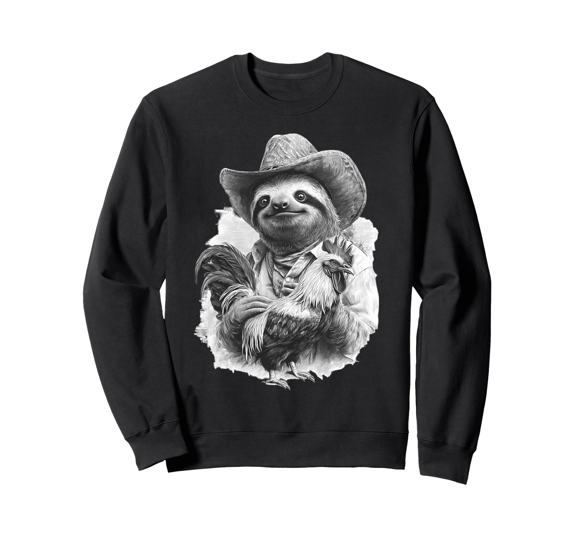 Country Cowboy Sloth Rodeo Cowgirl Sweatshirt - Fun Novelty Design Unisex - T-Shirt, Sweatshirt, Hoodie