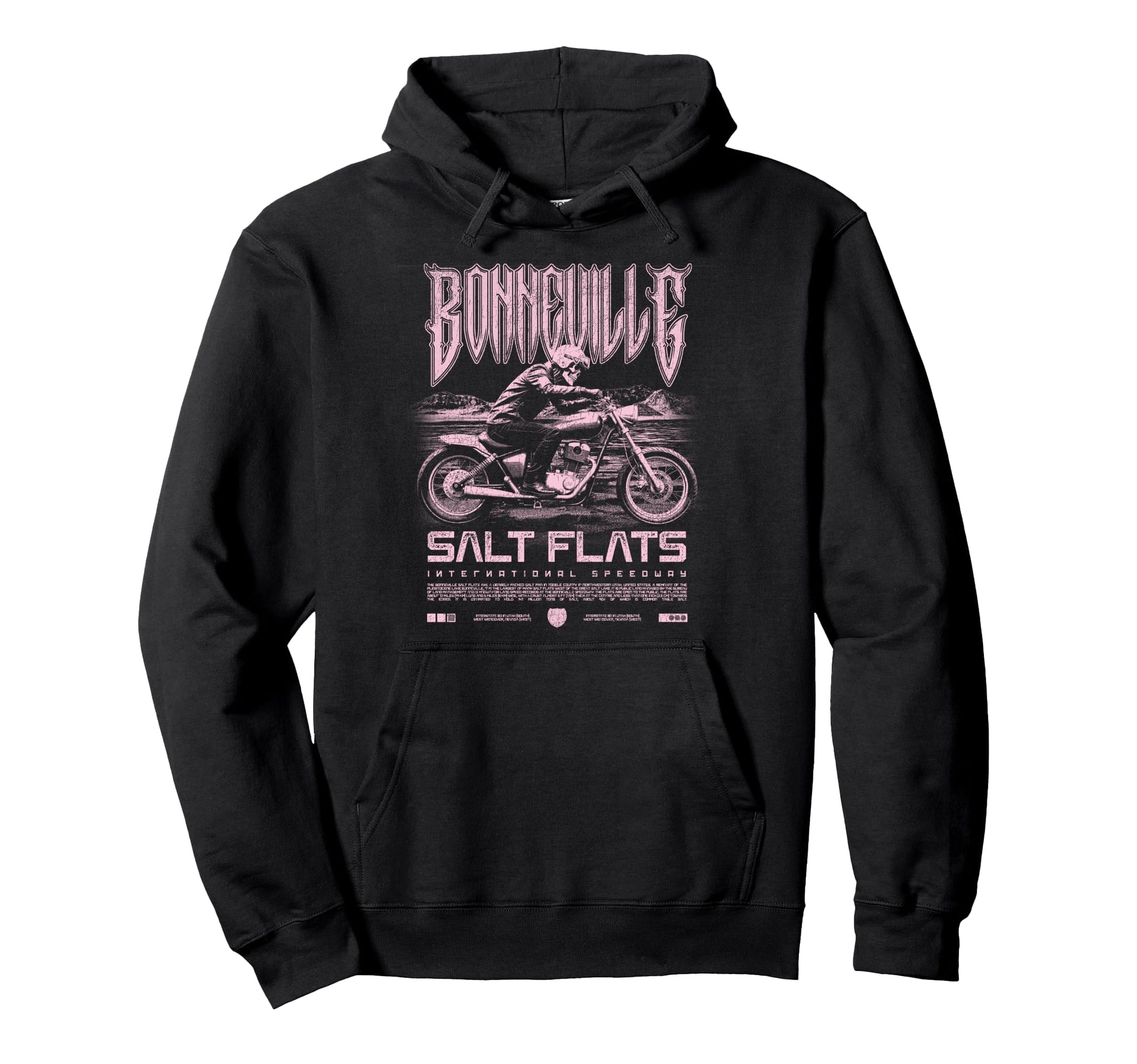 Bonneville Salt Flats Motorcycle Racing Hoodie - Aesthetic Graphic Unisex - T-Shirt, Sweatshirt, Hoodie