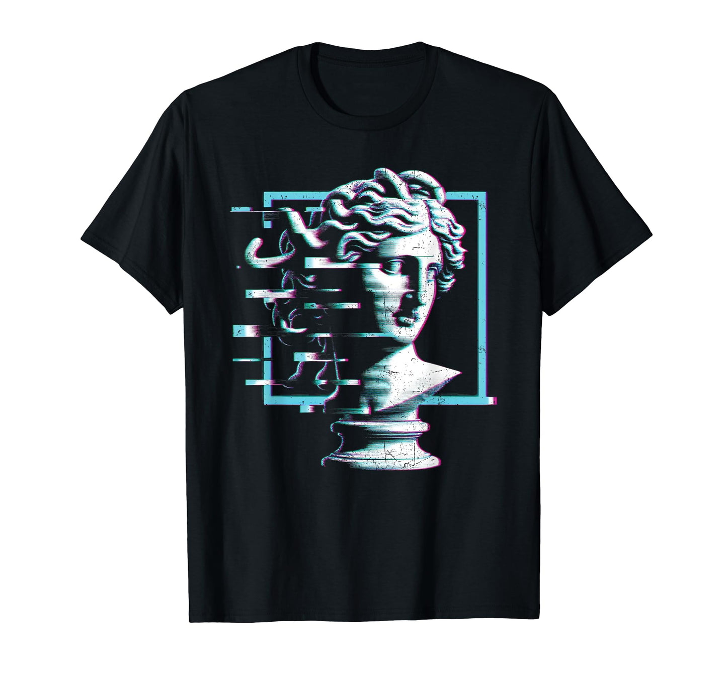 Medusa Statue Vaporwave Aesthetic Glitch T-Shirt - Novelty Apparel Unisex - T-Shirt, Sweatshirt, Hoodie