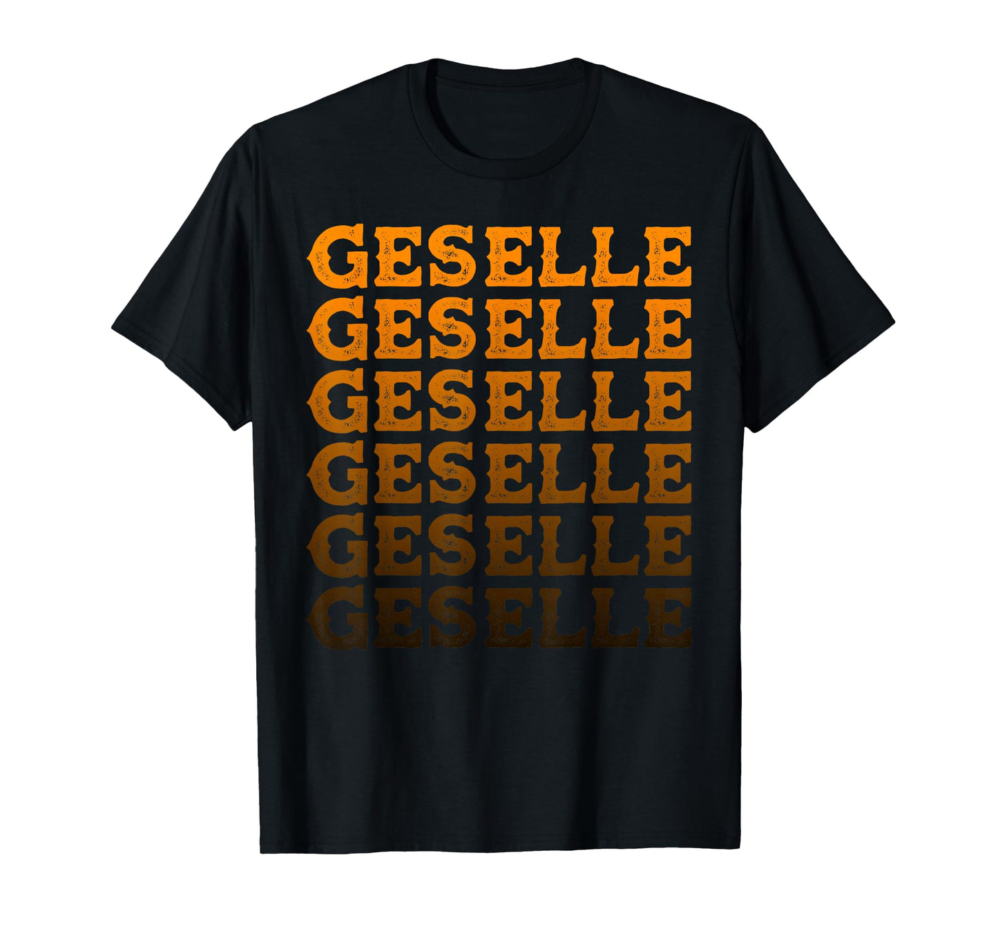 Geselle Orange Typography Mirror Effect T-Shirt - Unique Graphic Unisex - T-Shirt, Sweatshirt, Hoodie