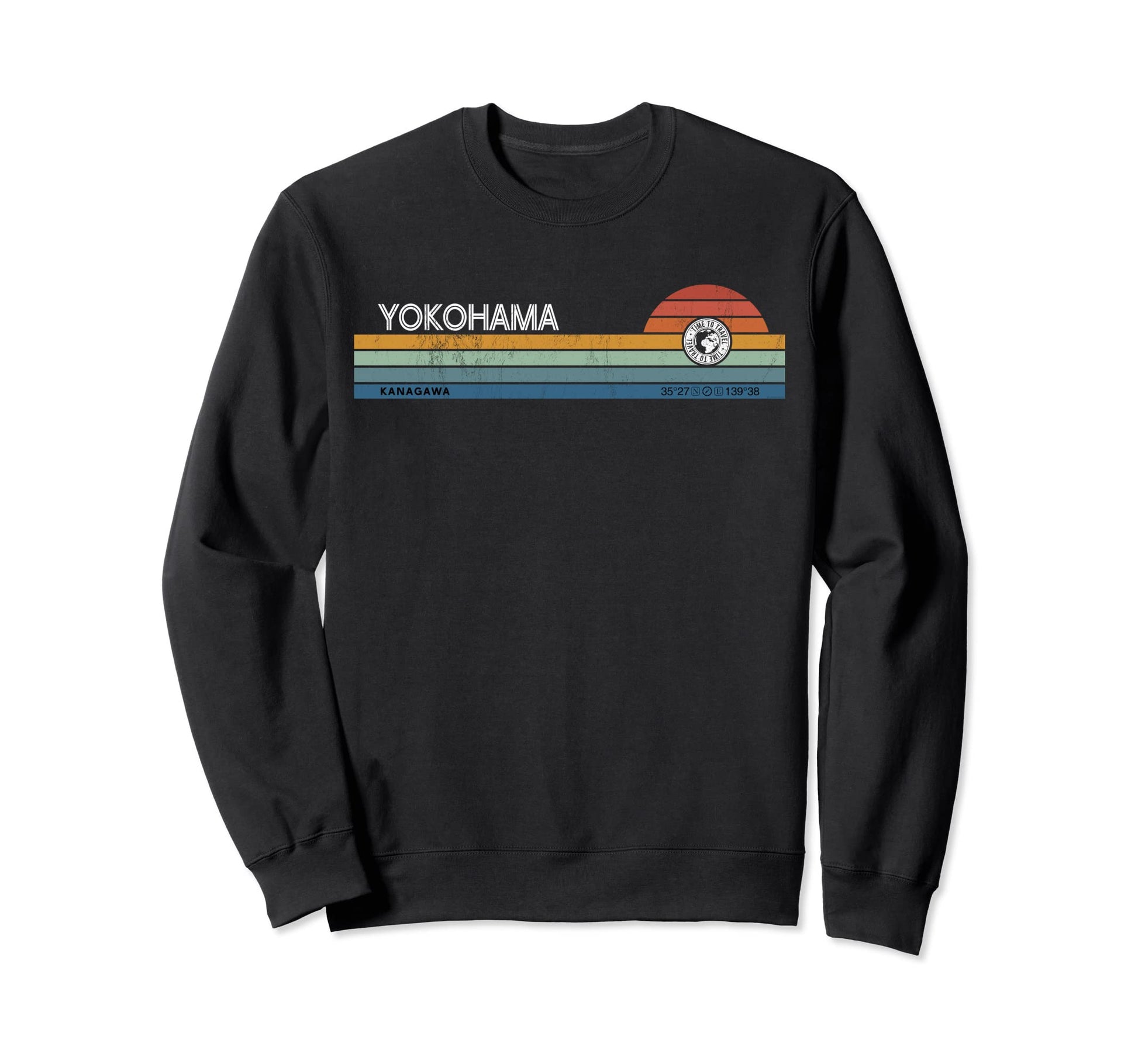 Yokohama Kanagawa Japan Sunset Sweatshirt - Novelty Apparel for Adults - T-Shirt, Sweatshirt, Hoodie