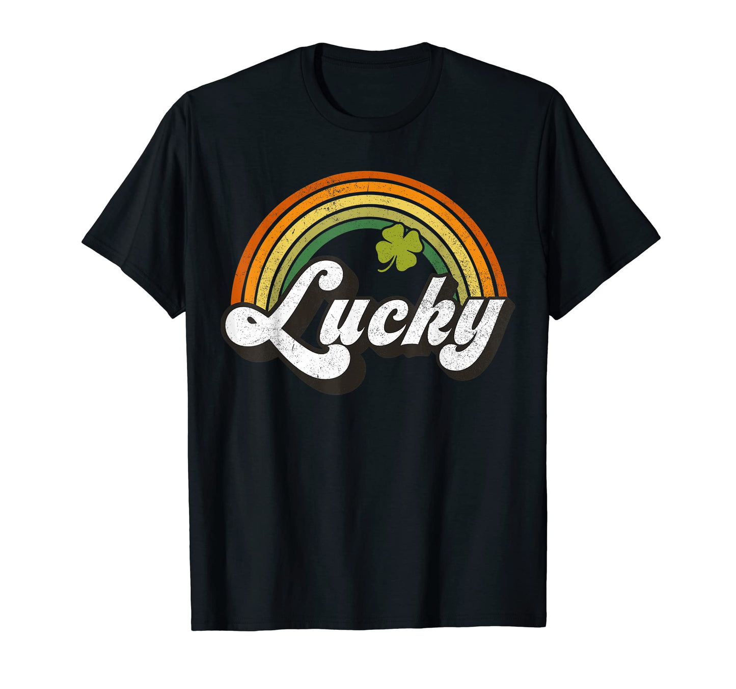 St Patricks Day Lucky Sunset Rainbow T-Shirt - Custom Art Print Unisex - T-Shirt, Sweatshirt, Hoodie