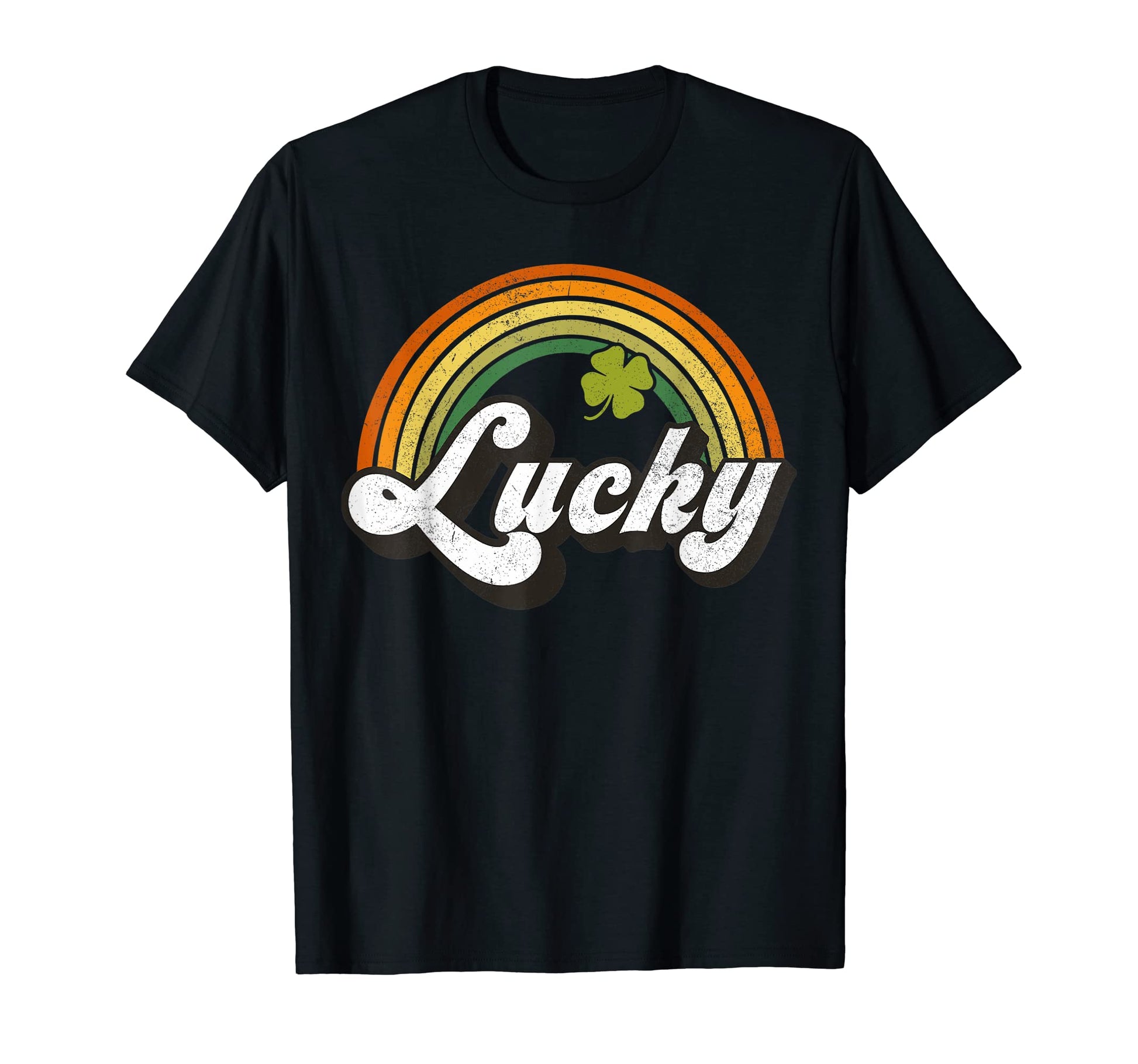 St Patricks Day Lucky Sunset Rainbow T-Shirt - Custom Art Print Unisex - T-Shirt, Sweatshirt, Hoodie