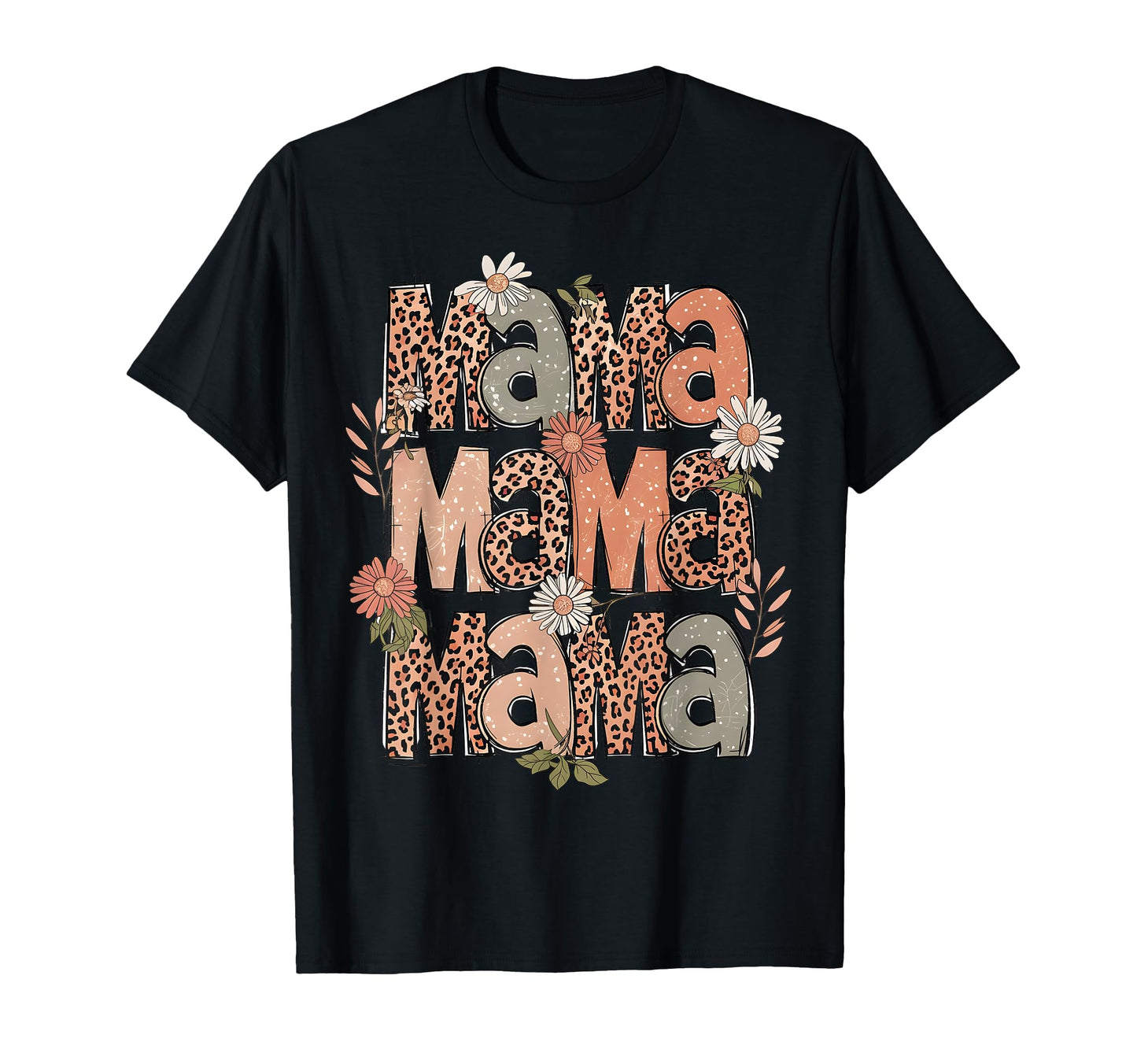 Mama Leopard Boho Mothers Day Moms T-Shirt - Custom Art Print Men Women - T-Shirt, Sweatshirt, Hoodie