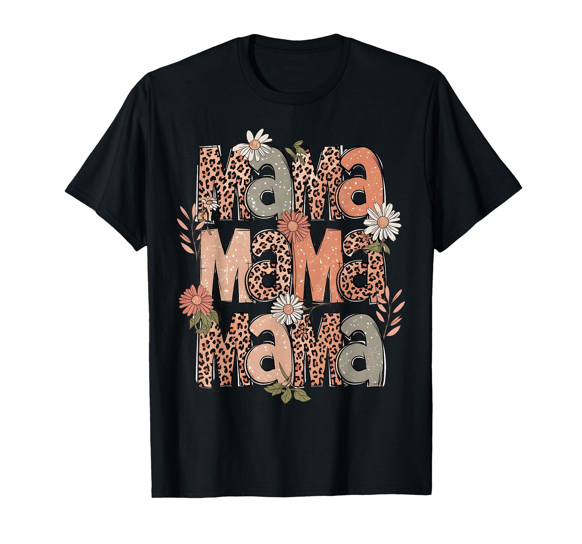 Mama Leopard Boho Mothers Day Moms T-Shirt - Custom Art Print Men Women - T-Shirt, Sweatshirt, Hoodie