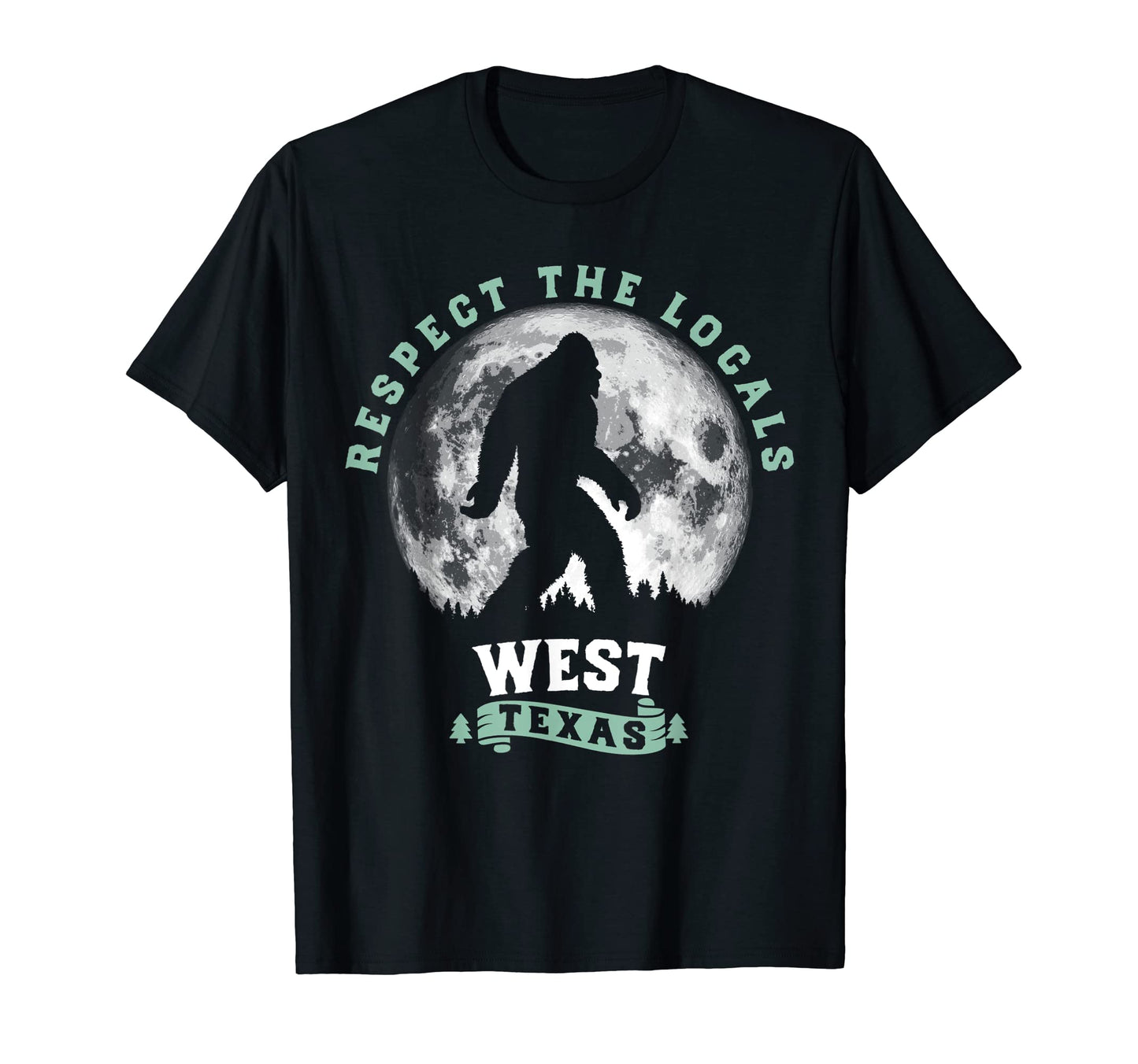 West Texas Bigfoot Night Walk Moon T-Shirt - Aesthetic Graphic Men Women - T-Shirt, Sweatshirt, Hoodie
