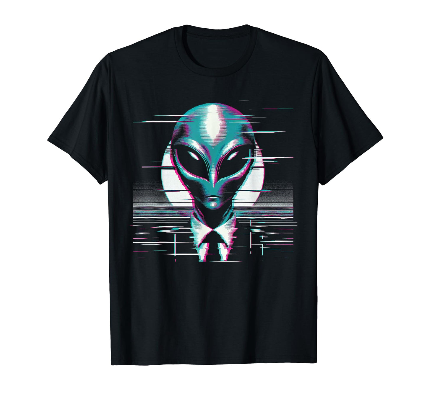 Alien Vaporwave Glitch Aesthetic T-Shirt - Unique Graphic for Adults - T-Shirt, Sweatshirt, Hoodie