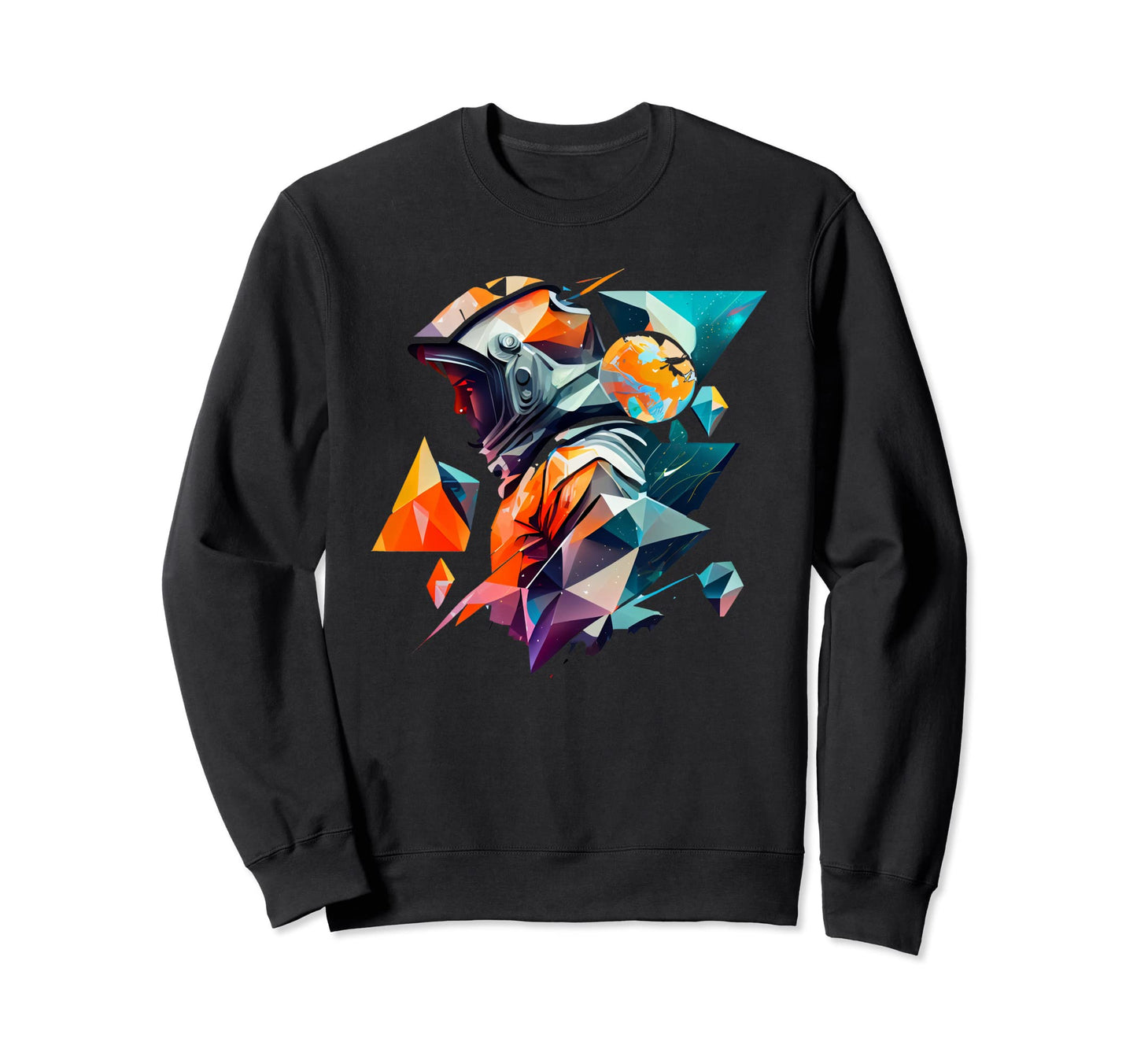 Astronaut Space Aesthetic Art Wave Sweatshirt - Unique Graphic Men Women - T-Shirt, Sweatshirt, Hoodie