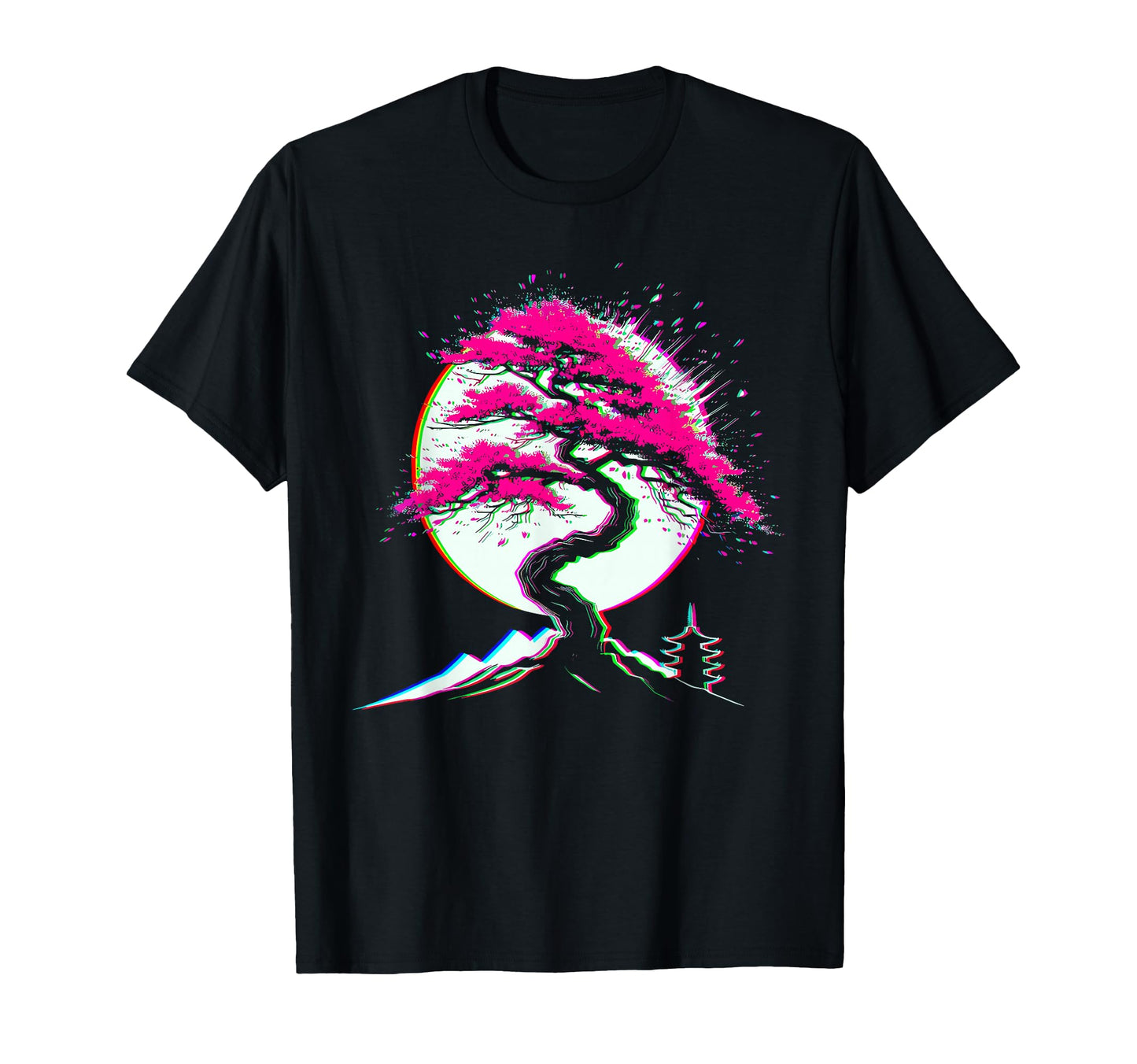 Mount Fuji Art Sakura Japan Vaporwave T-Shirt - Novelty Apparel for Adults - T-Shirt, Sweatshirt, Hoodie