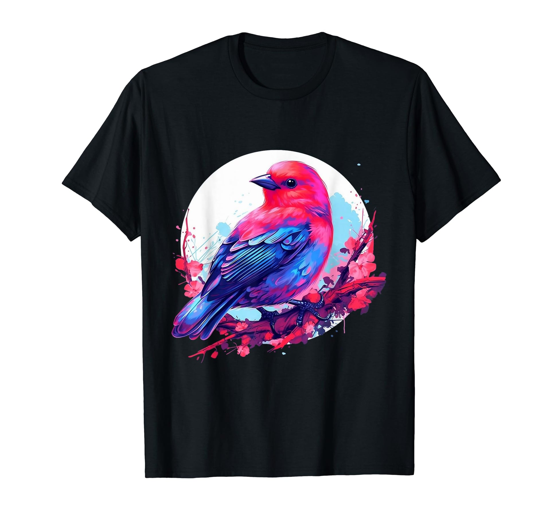 Vaporwave Aesthetic Scarlet Tanager T-Shirt - Aesthetic Graphic Men Women - T-Shirt, Sweatshirt, Hoodie