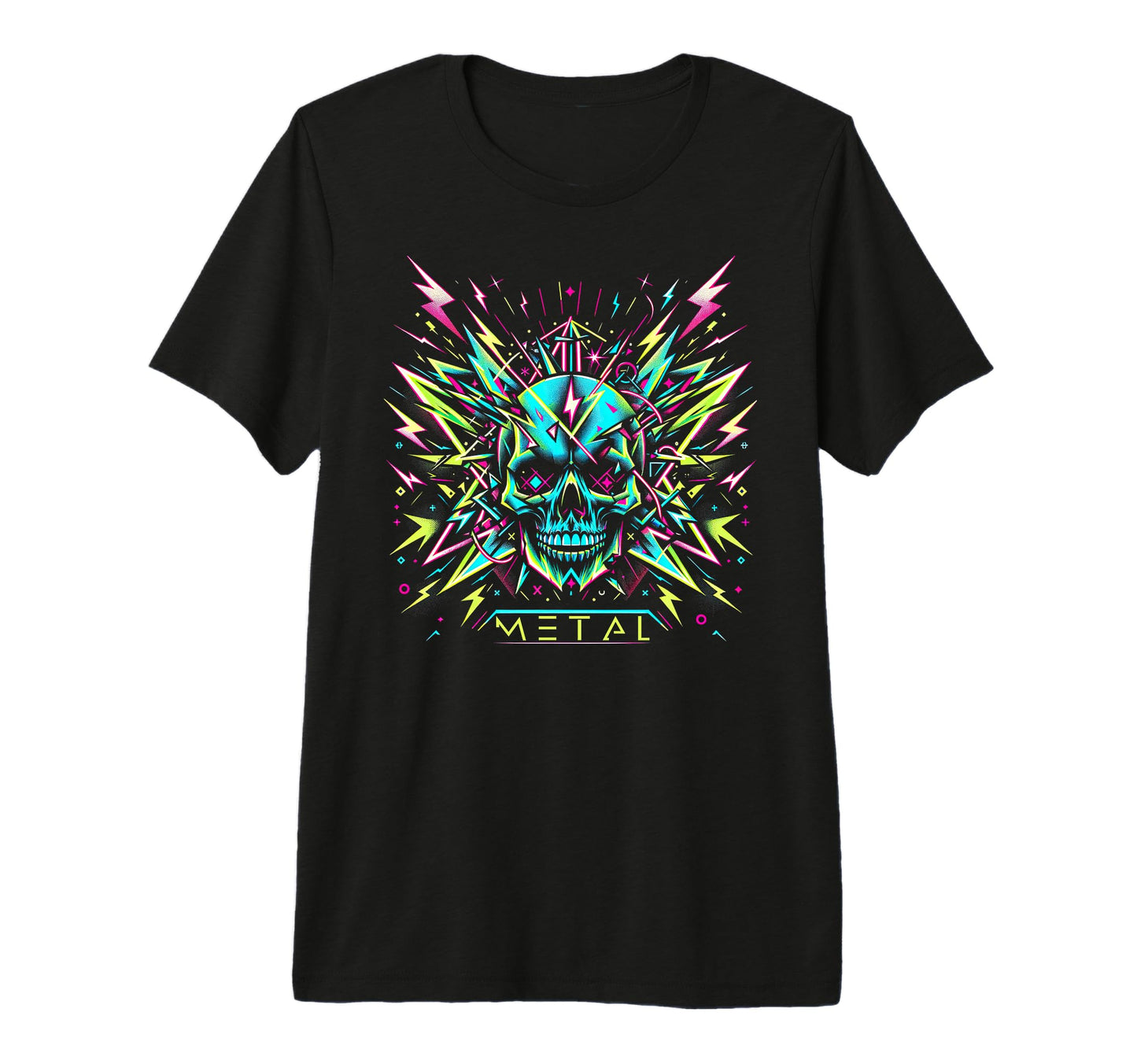 80S 90S Skull Bone Halloween Heavy T-Shirt - Graphic Print for Adults - T-Shirt, Sweatshirt, Hoodie