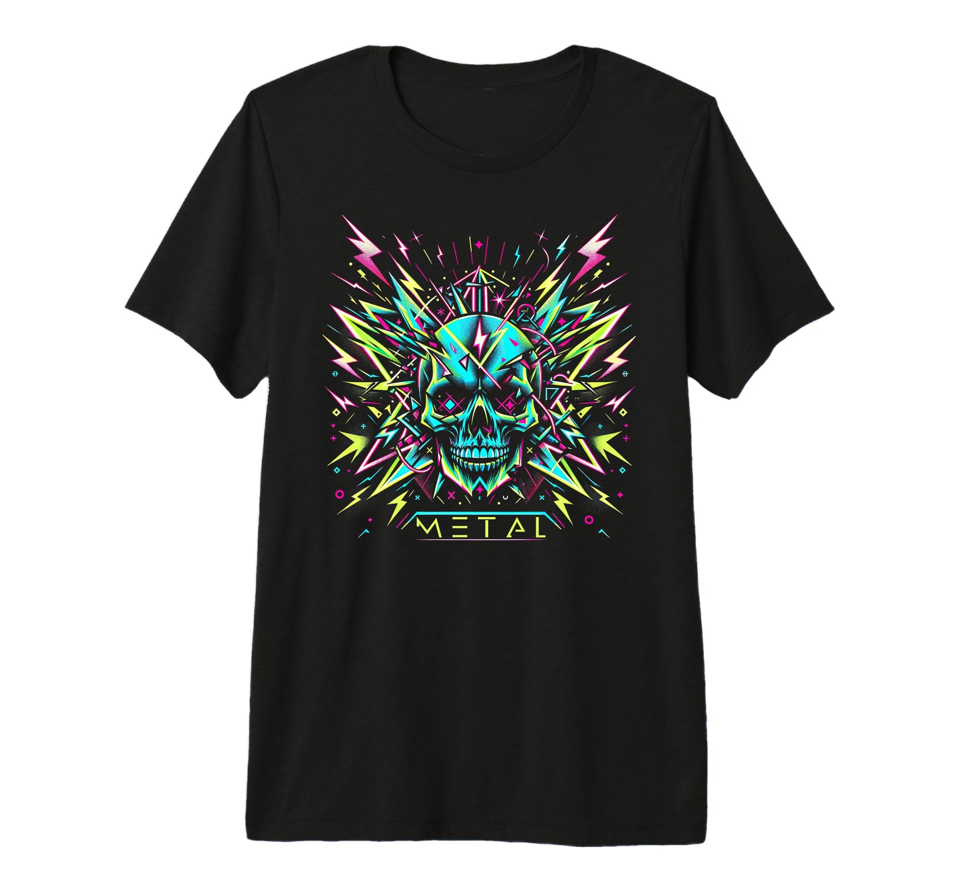 80S 90S Skull Bone Halloween Heavy T-Shirt - Graphic Print for Adults - T-Shirt, Sweatshirt, Hoodie