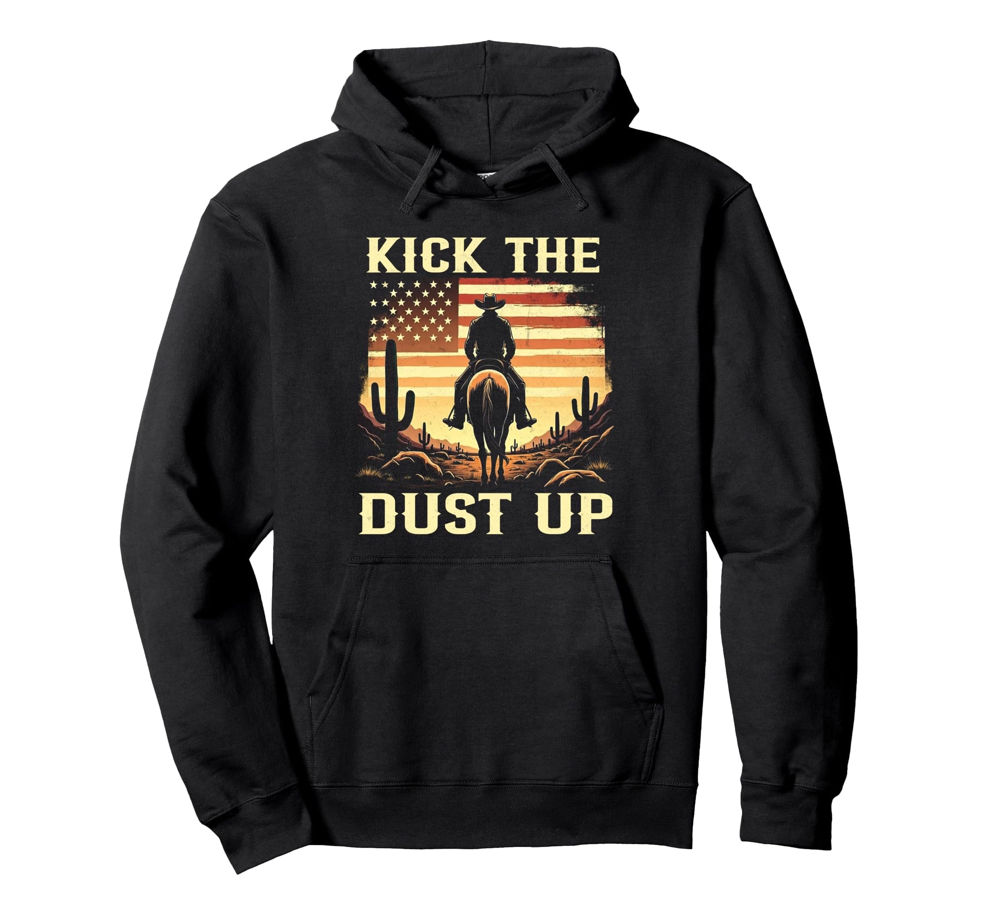 Kick Dust Up Cowboy Western Country Hoodie - Streetwear Style for Adults - T-Shirt, Sweatshirt, Hoodie