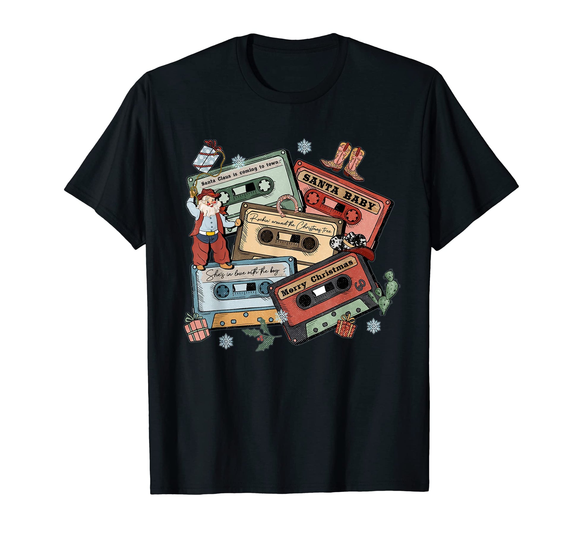 Country Western Music Cassettes T-Shirt - Unique Graphic Unisex - T-Shirt, Sweatshirt, Hoodie
