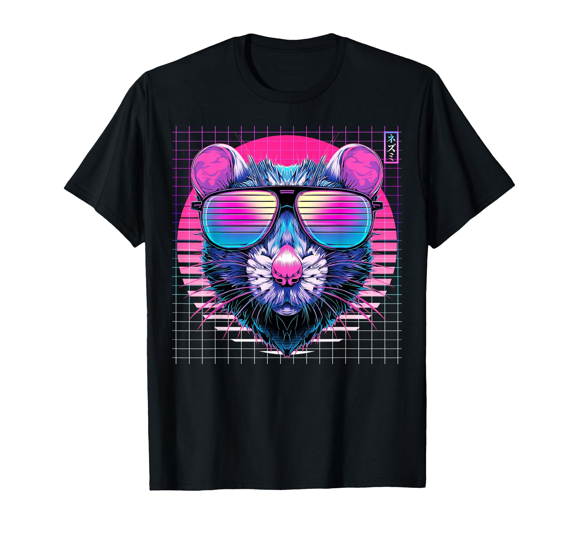 Rat Sunglasses Mouse Vaporwave T-Shirt - Trendy Graphic for Adults - T-Shirt, Sweatshirt, Hoodie