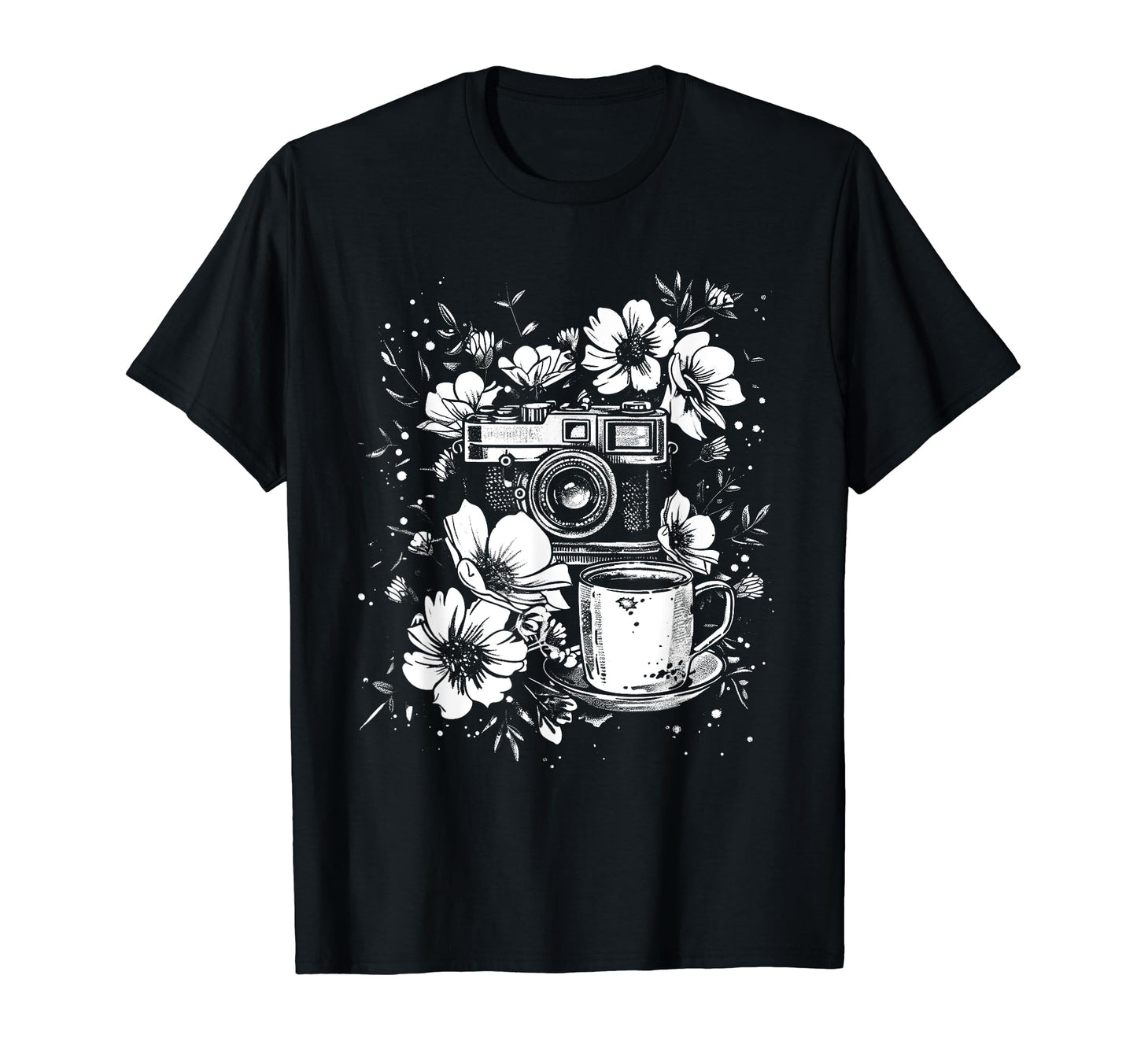 Photographer Coffee Camera T-Shirt - Casual Everyday Wear Men Women - T-Shirt, Sweatshirt, Hoodie
