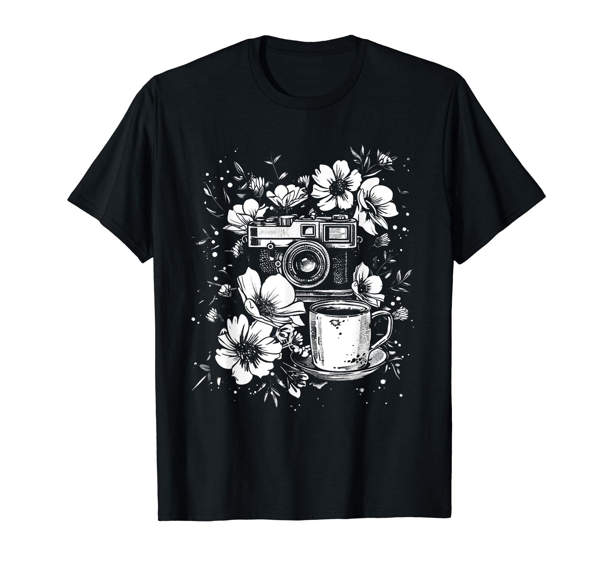 Photographer Coffee Camera T-Shirt - Casual Everyday Wear Men Women - T-Shirt, Sweatshirt, Hoodie
