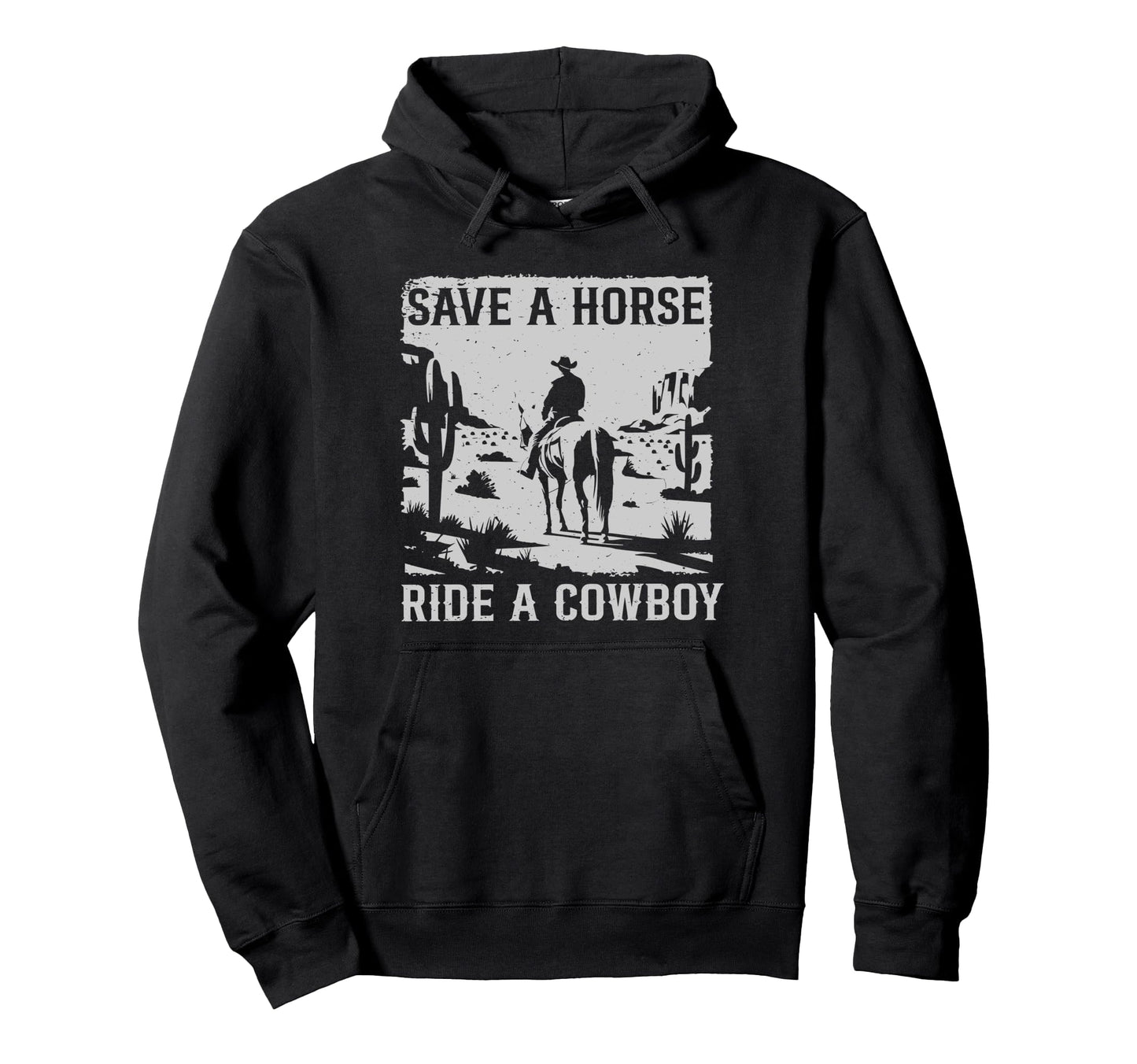 Western Country Save Horse Ride Hoodie - Fun Novelty Design Men Women - T-Shirt, Sweatshirt, Hoodie