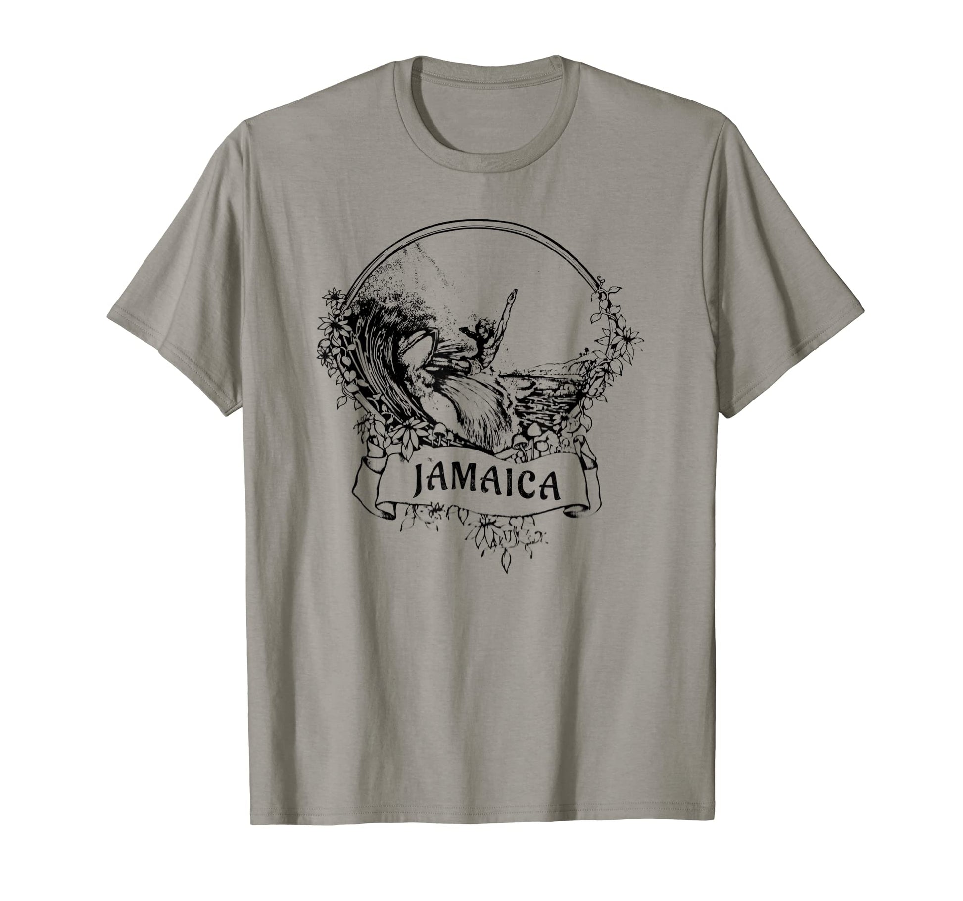 Jamaica West Indies Surfing Surfer T-Shirt - Novelty Apparel for Adults - T-Shirt, Sweatshirt, Hoodie