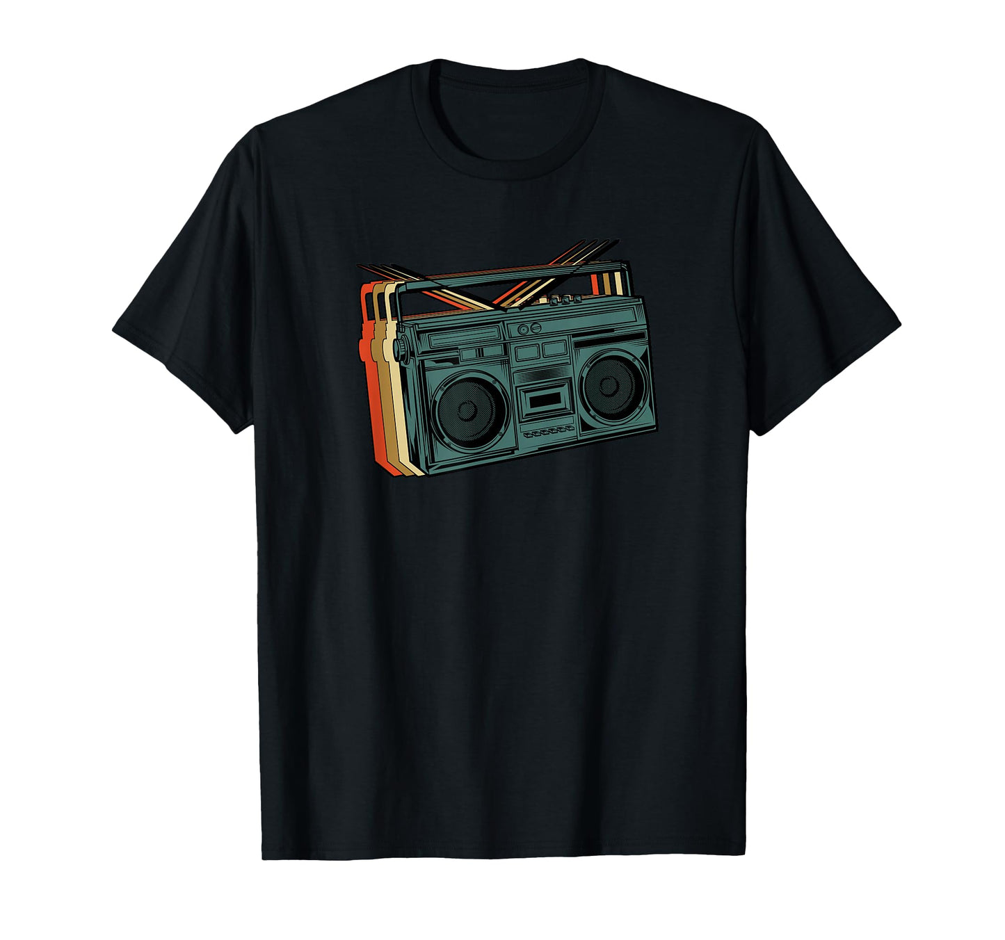 Boombox 80S 90S Hip Hop Ghetto T-Shirt - Custom Art Print for Adults - T-Shirt, Sweatshirt, Hoodie