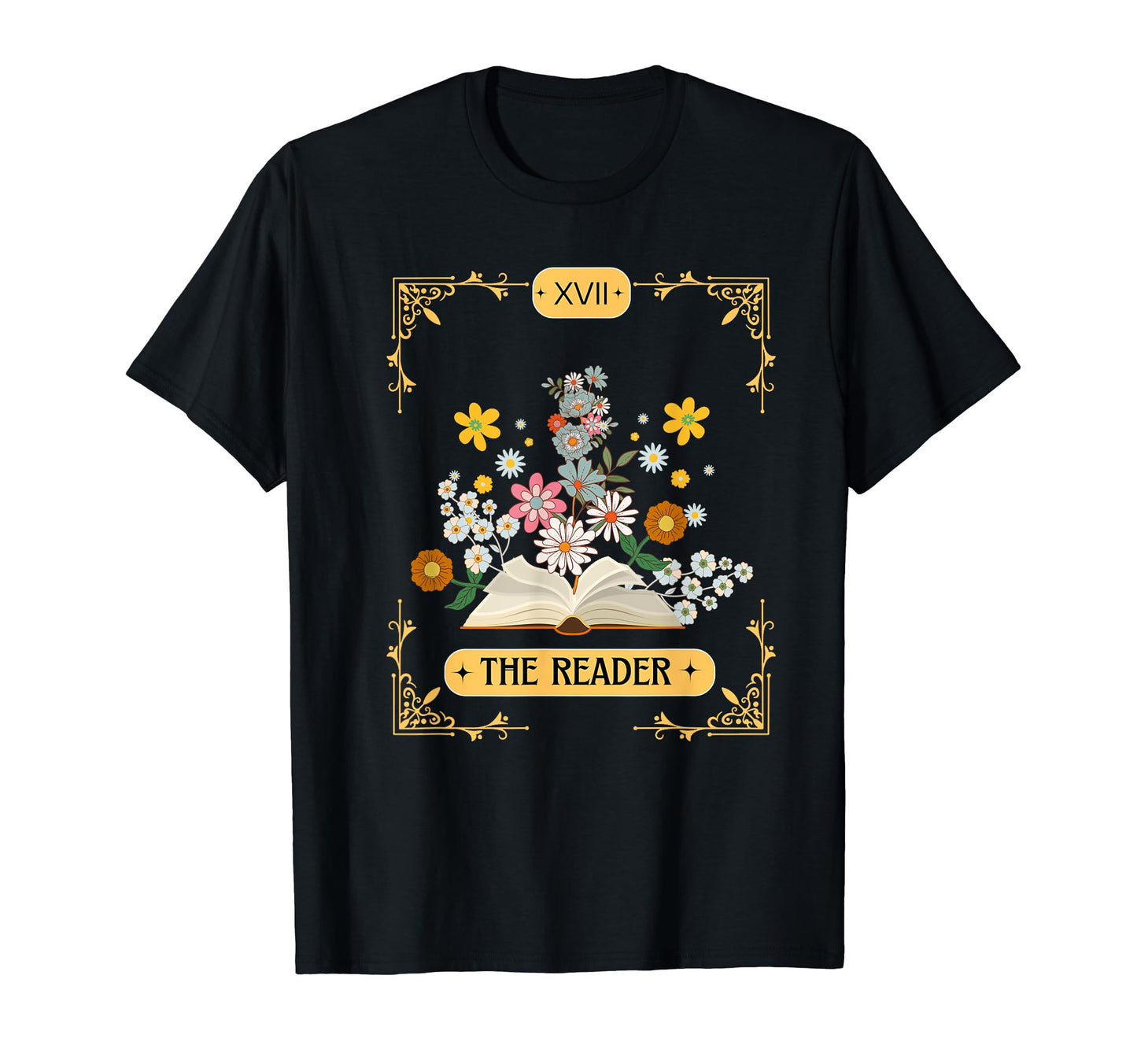Reader Tarot Card Funny Wildflower T-Shirt - Unique Graphic Men Women - T-Shirt, Sweatshirt, Hoodie