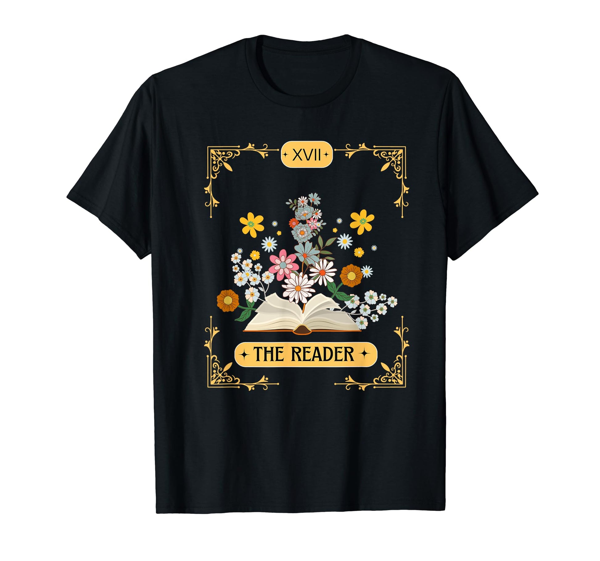 Reader Tarot Card Funny Wildflower T-Shirt - Unique Graphic Men Women - T-Shirt, Sweatshirt, Hoodie