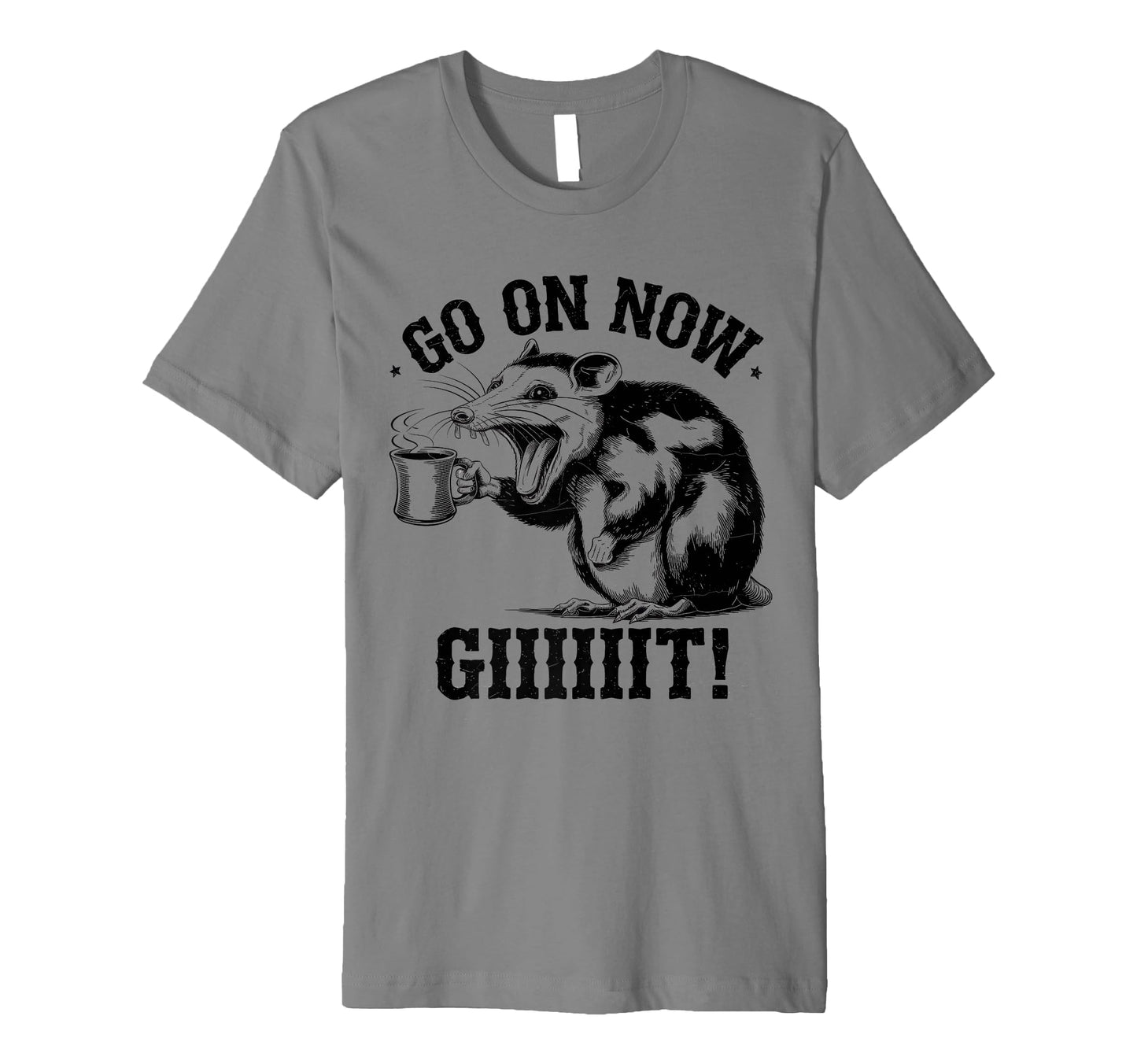 Go Now Git Cowboy Opossum Country T-Shirt - Custom Art Print for Adults - T-Shirt, Sweatshirt, Hoodie