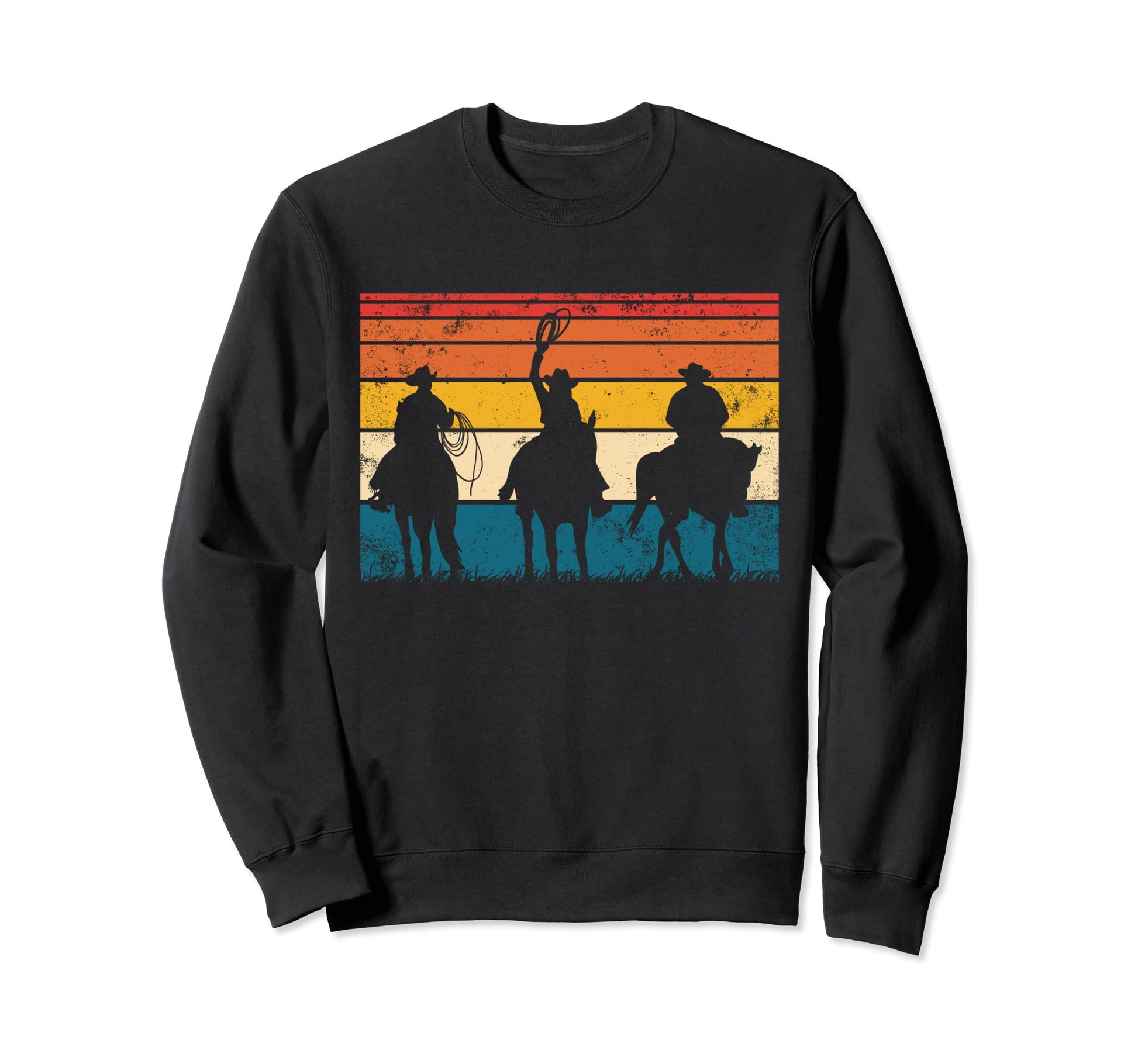 Rodeo Cowboy Horse Wranglers Sweatshirt - Streetwear Style for Adults - T-Shirt, Sweatshirt, Hoodie
