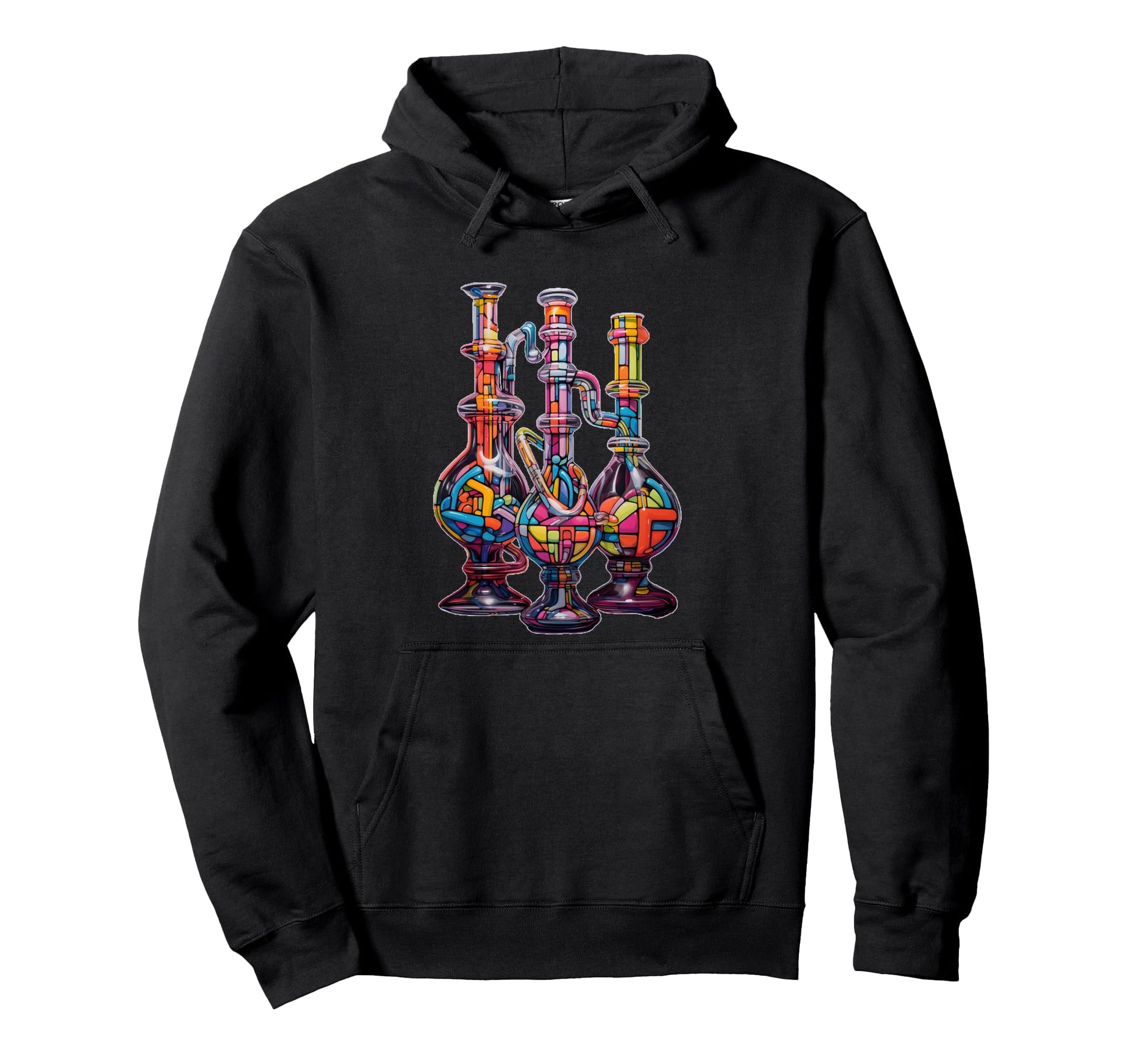 Trippy Rainbow Pipes Glass Maze Hoodie - Novelty Apparel Men Women - T-Shirt, Sweatshirt, Hoodie