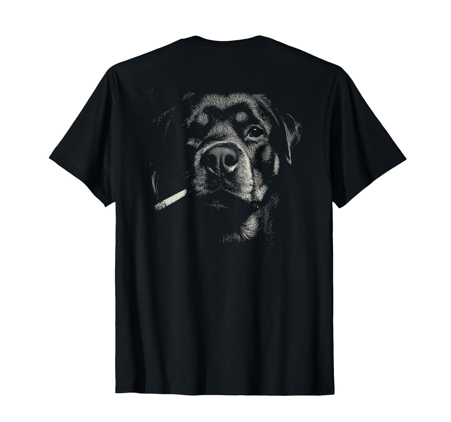 Rottweiler Smoking Cigarette Grunge T-Shirt - Unique Graphic Men Women - T-Shirt, Sweatshirt, Hoodie