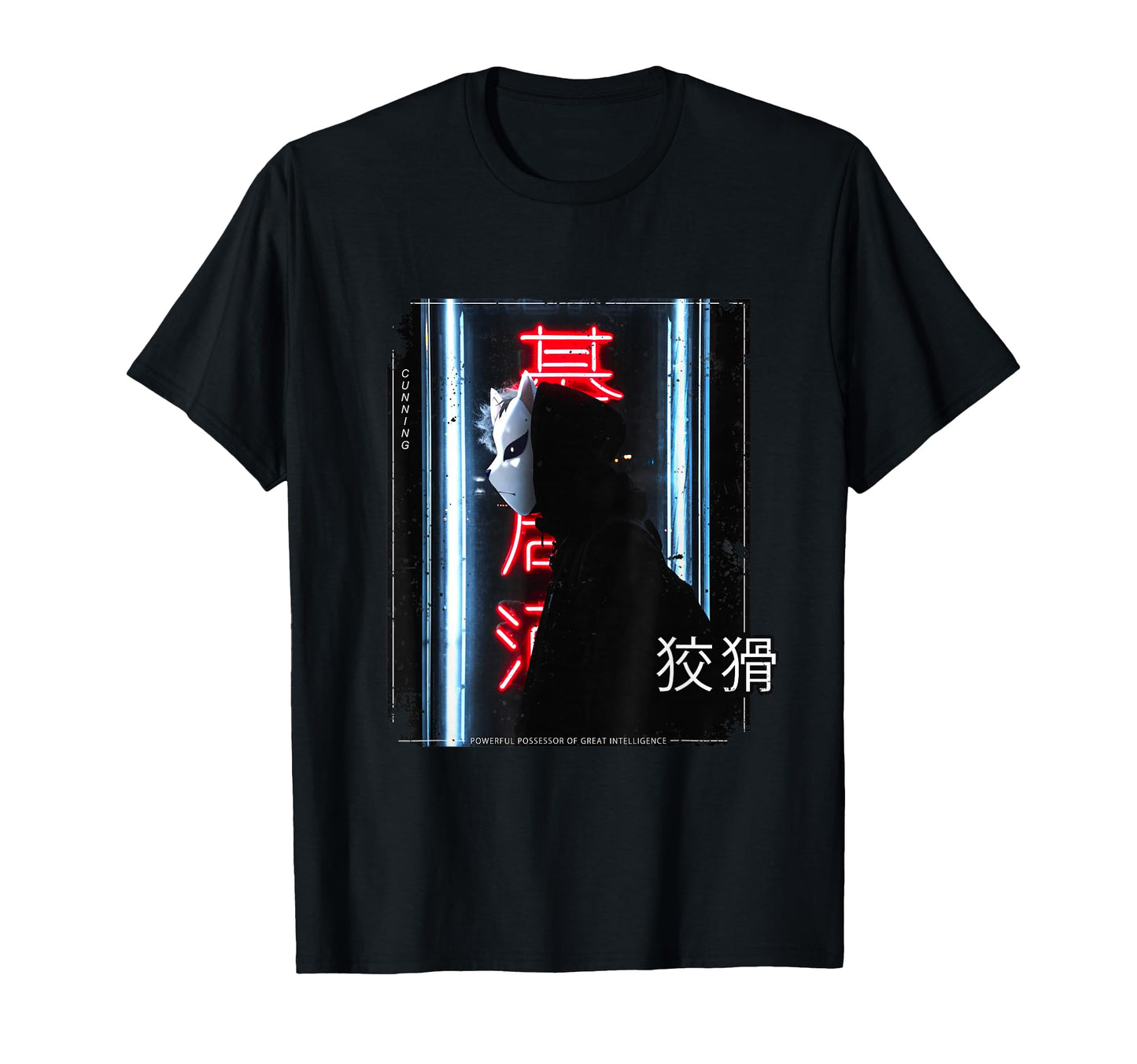 Japanese Kitsune Fox Tokyo Vaporwave T-Shirt - Fun Novelty Design Unisex - T-Shirt, Sweatshirt, Hoodie