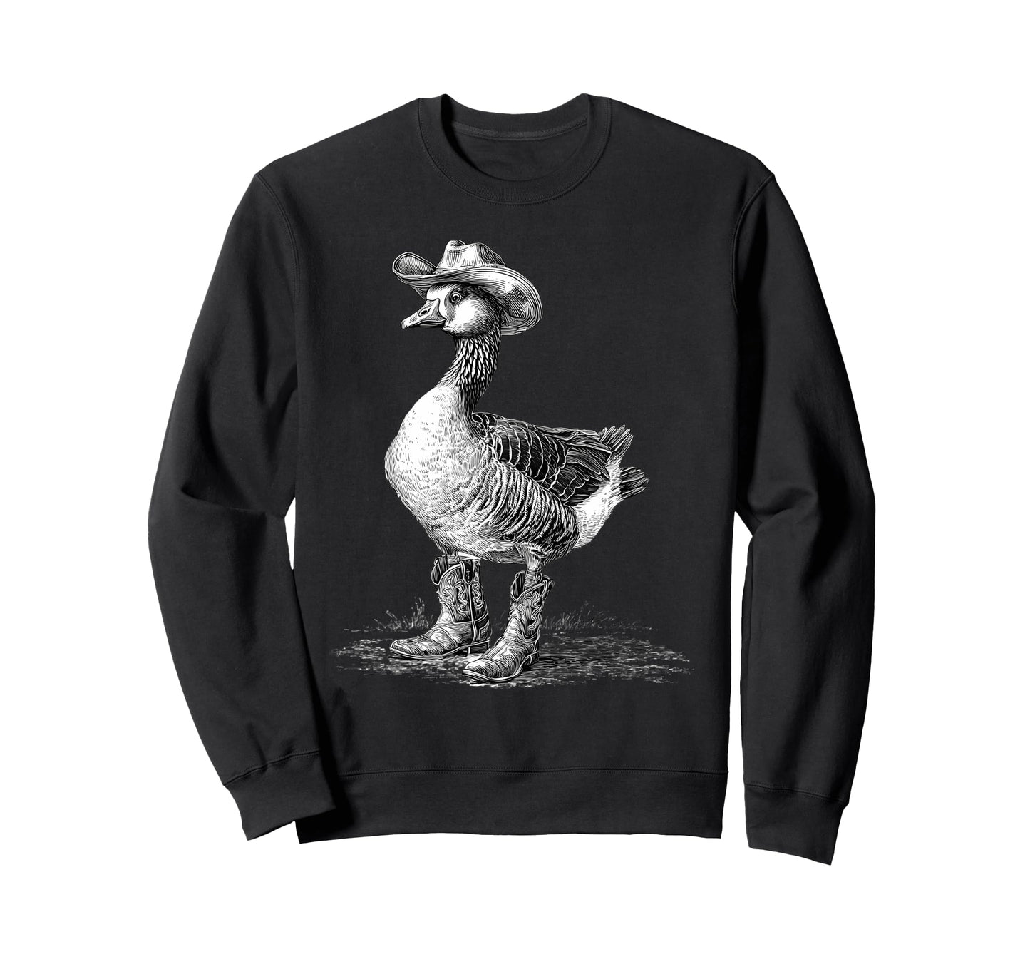Country Cowboy Goose Rodeo Cowgirl Sweatshirt - Custom Art Print Unisex - T-Shirt, Sweatshirt, Hoodie