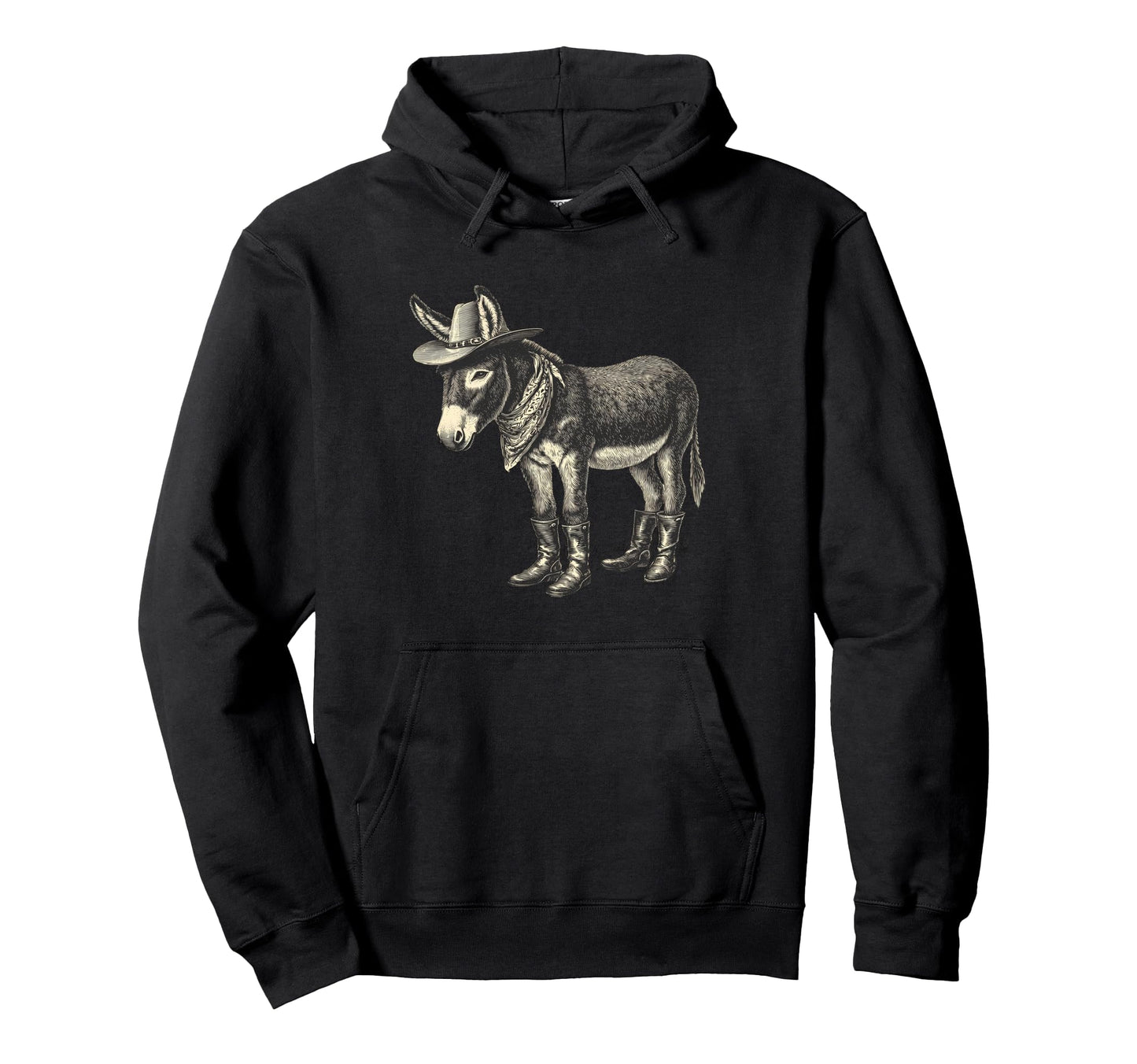 Donkey Cowboy Rodeo Cowgirl Western Hoodie - Streetwear Style Men Women - T-Shirt, Sweatshirt, Hoodie