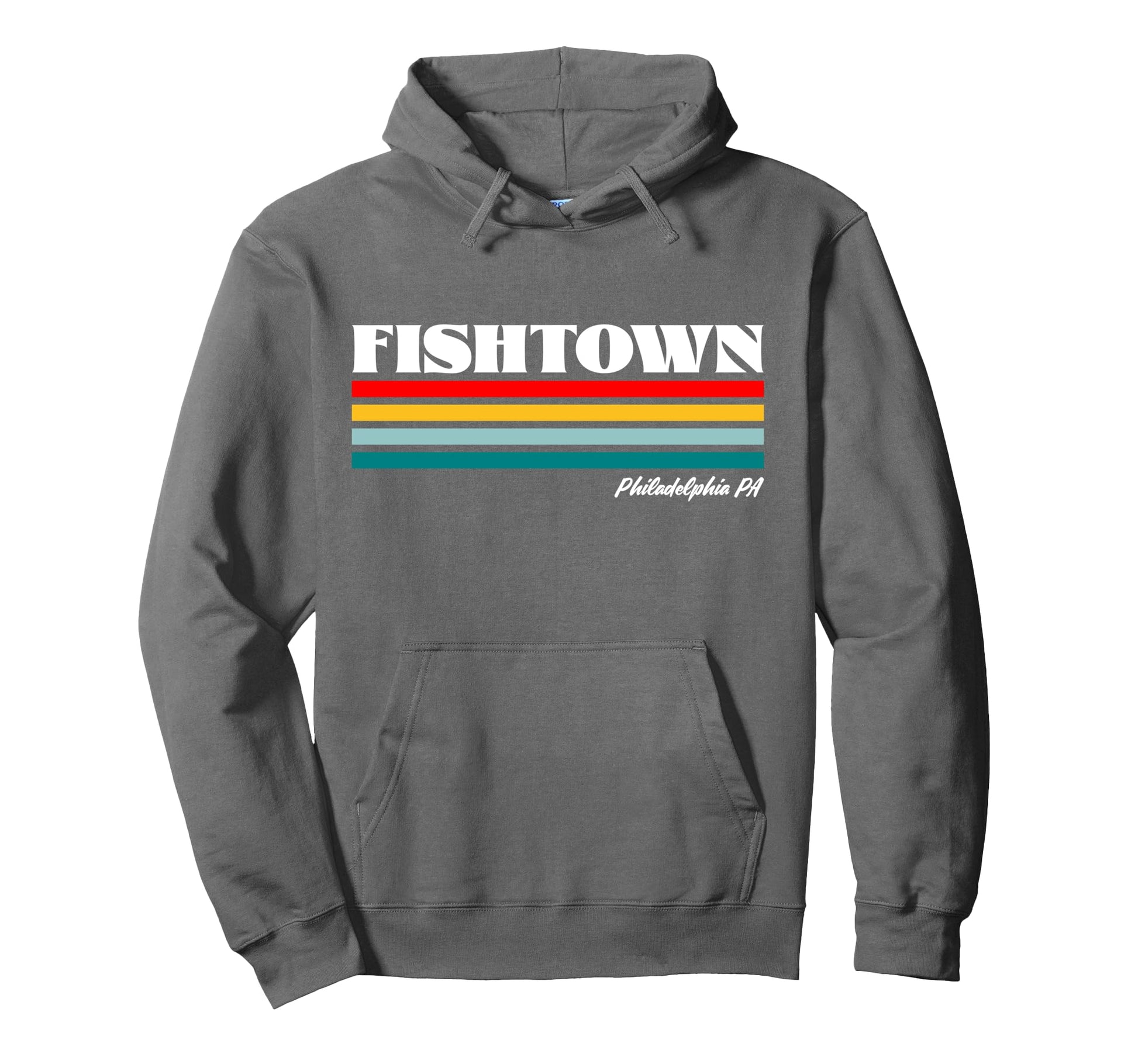 Fishtown Philadelphia Pa Rainbow Hoodie - Fun Novelty Design for Adults - T-Shirt, Sweatshirt, Hoodie