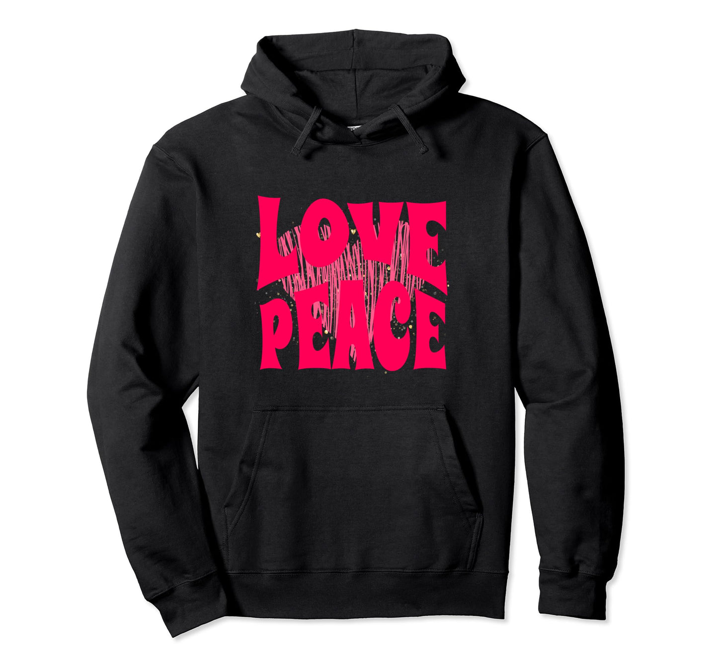 Love And Peace Heart Hoodie - Trendy Graphic Men Women - T-Shirt, Sweatshirt, Hoodie