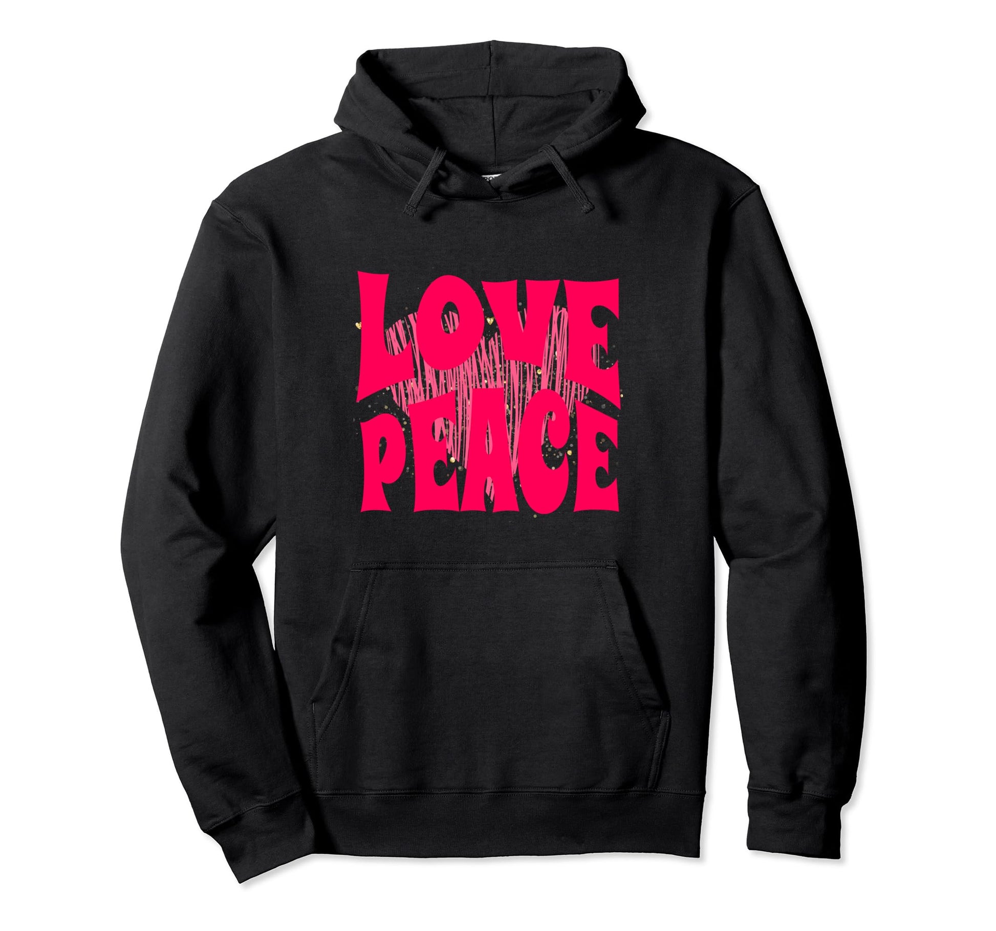 Love And Peace Heart Hoodie - Trendy Graphic Men Women - T-Shirt, Sweatshirt, Hoodie