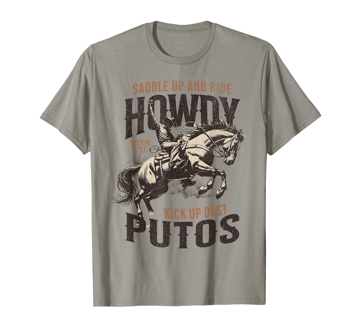 Howdy Putos Funny Cactus Western Horse T-Shirt - Trendy Graphic Unisex - T-Shirt, Sweatshirt, Hoodie