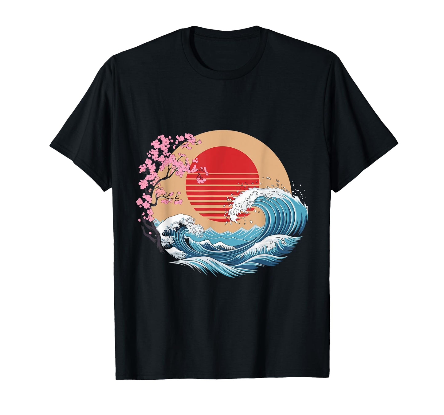 Big Wave Vaporwave Aesthetic 80S Anime T-Shirt - Graphic Print Men Women - T-Shirt, Sweatshirt, Hoodie
