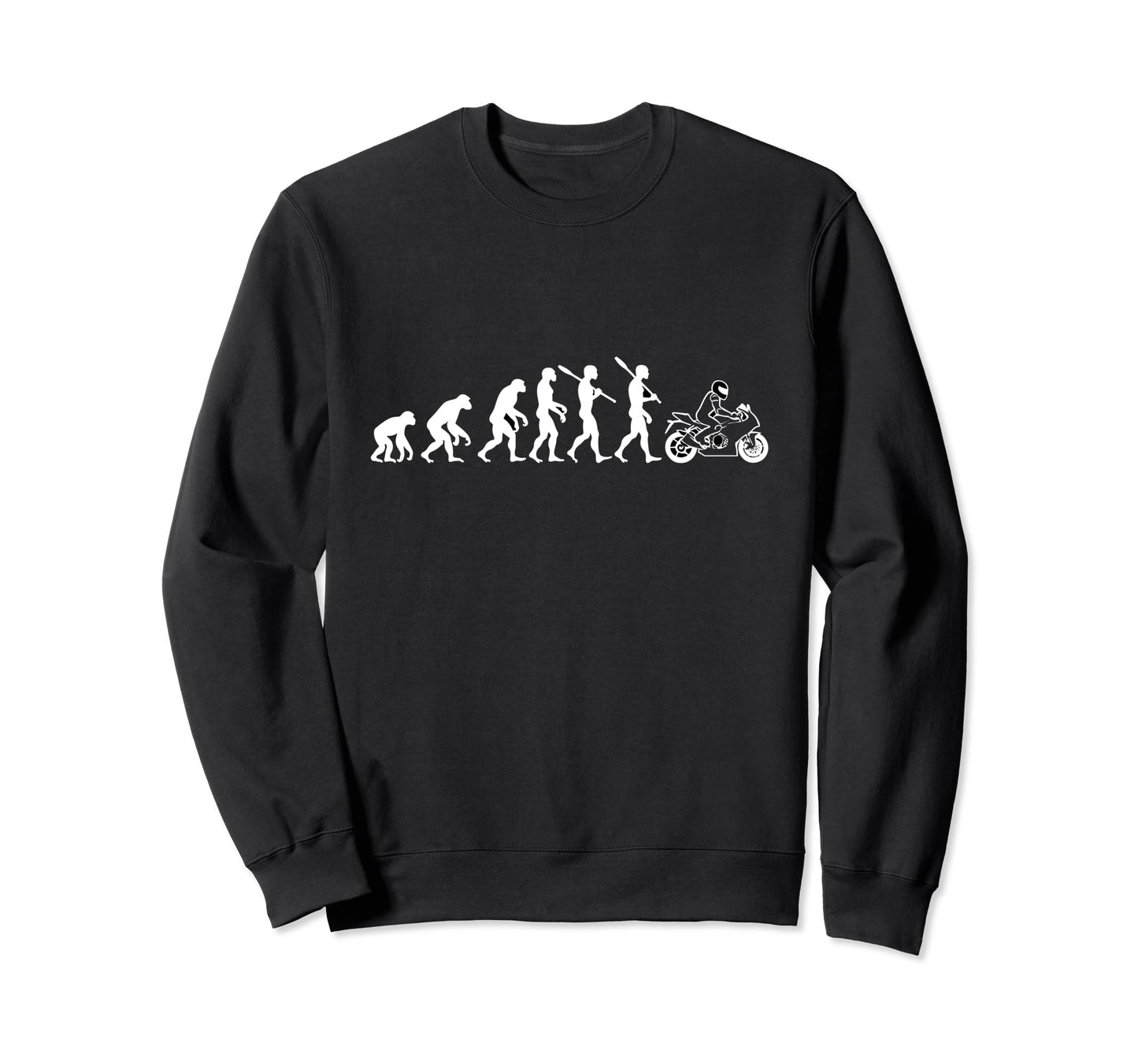 Motorcycle Evolution Shadow Biker Sweatshirt - Graphic Print for Adults - T-Shirt, Sweatshirt, Hoodie