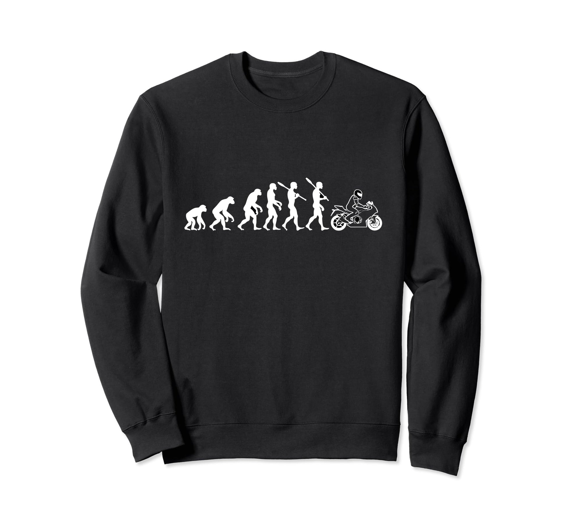 Motorcycle Evolution Shadow Biker Sweatshirt - Graphic Print for Adults - T-Shirt, Sweatshirt, Hoodie
