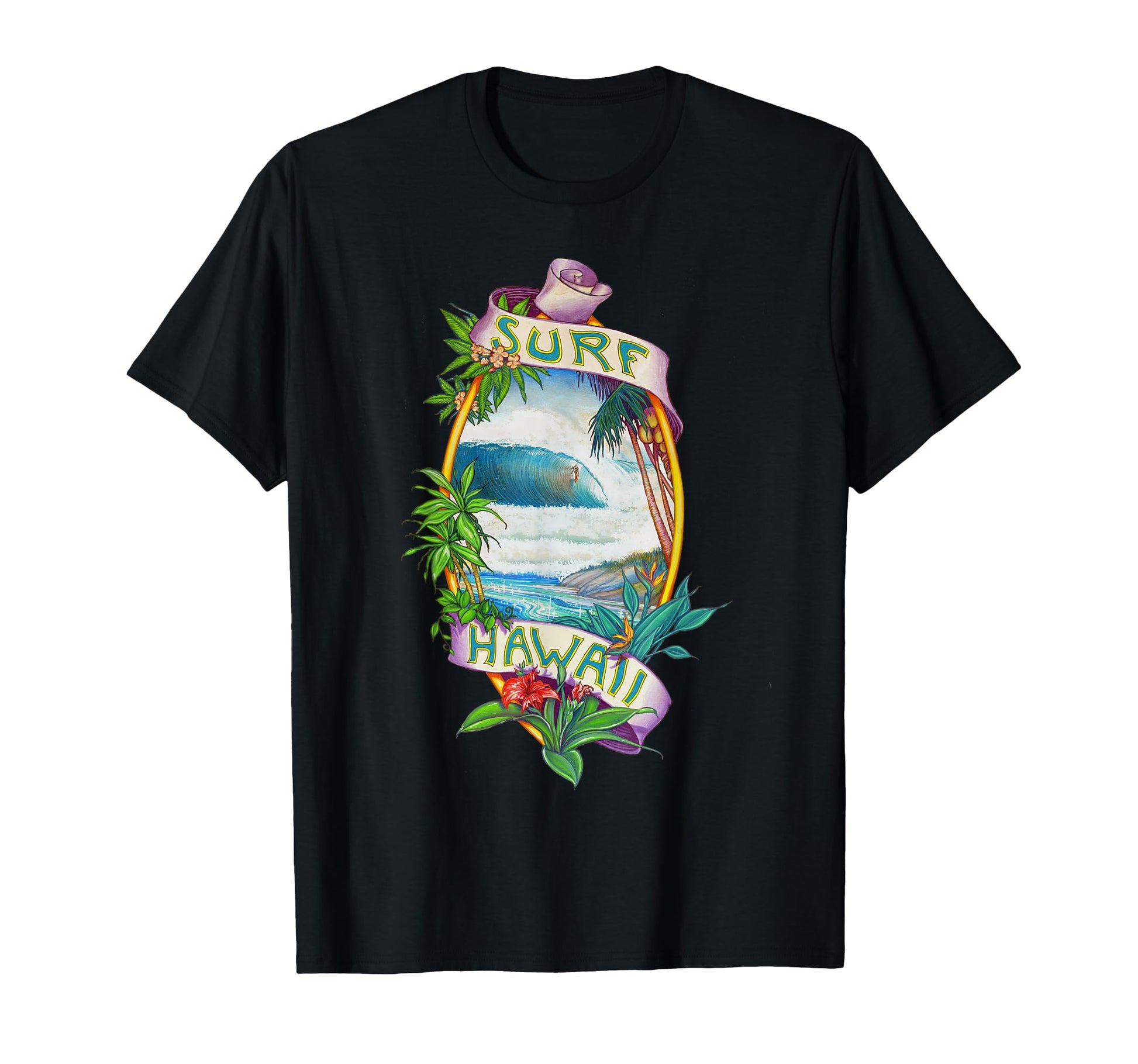 Surf Hawaii Surfer Throwback 70S Surf T-Shirt - Aesthetic Graphic Unisex - T-Shirt, Sweatshirt, Hoodie