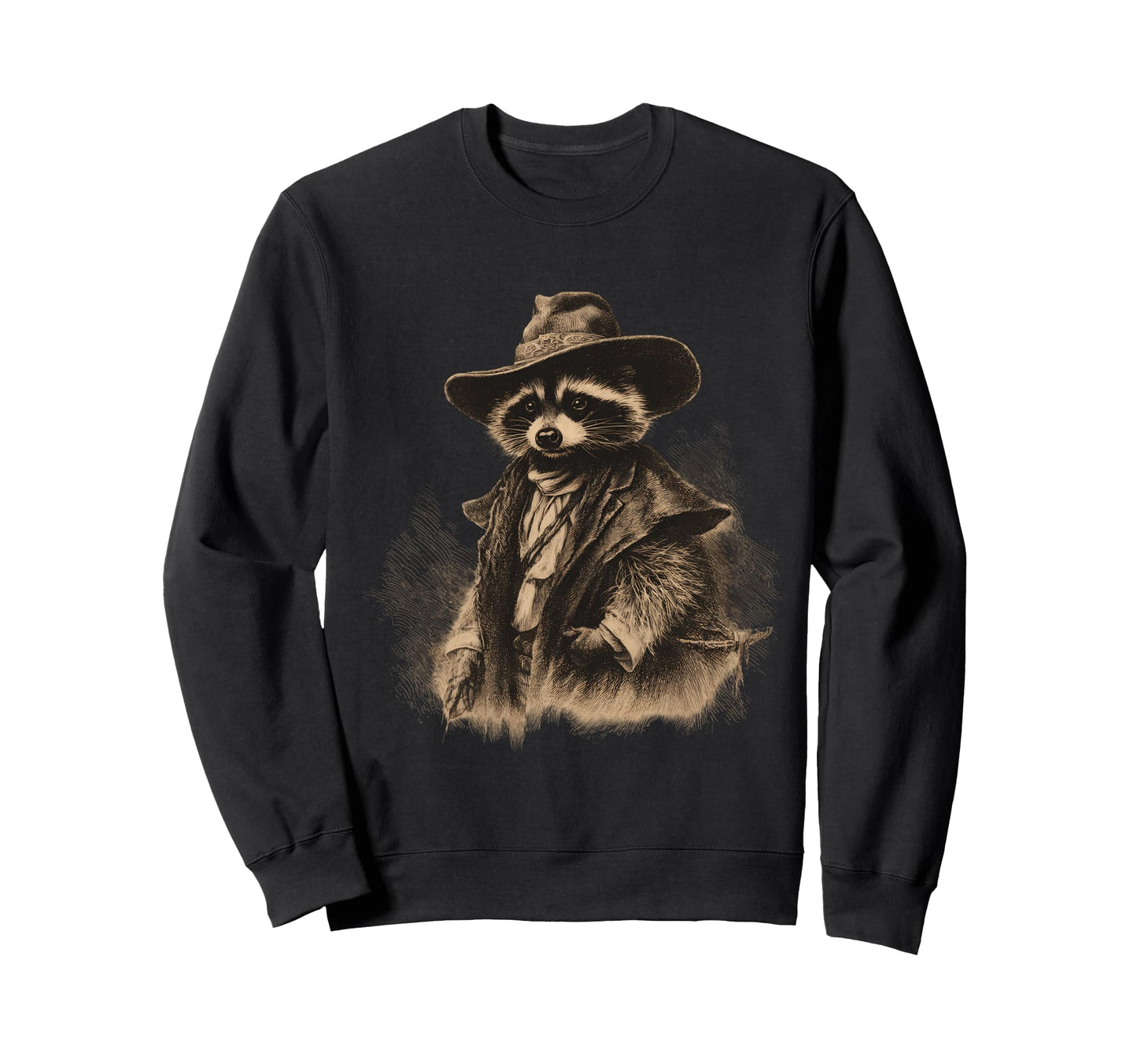 Raccoon Cowboy Rodeo Cowgirl Sweatshirt - Streetwear Style Men Women - T-Shirt, Sweatshirt, Hoodie