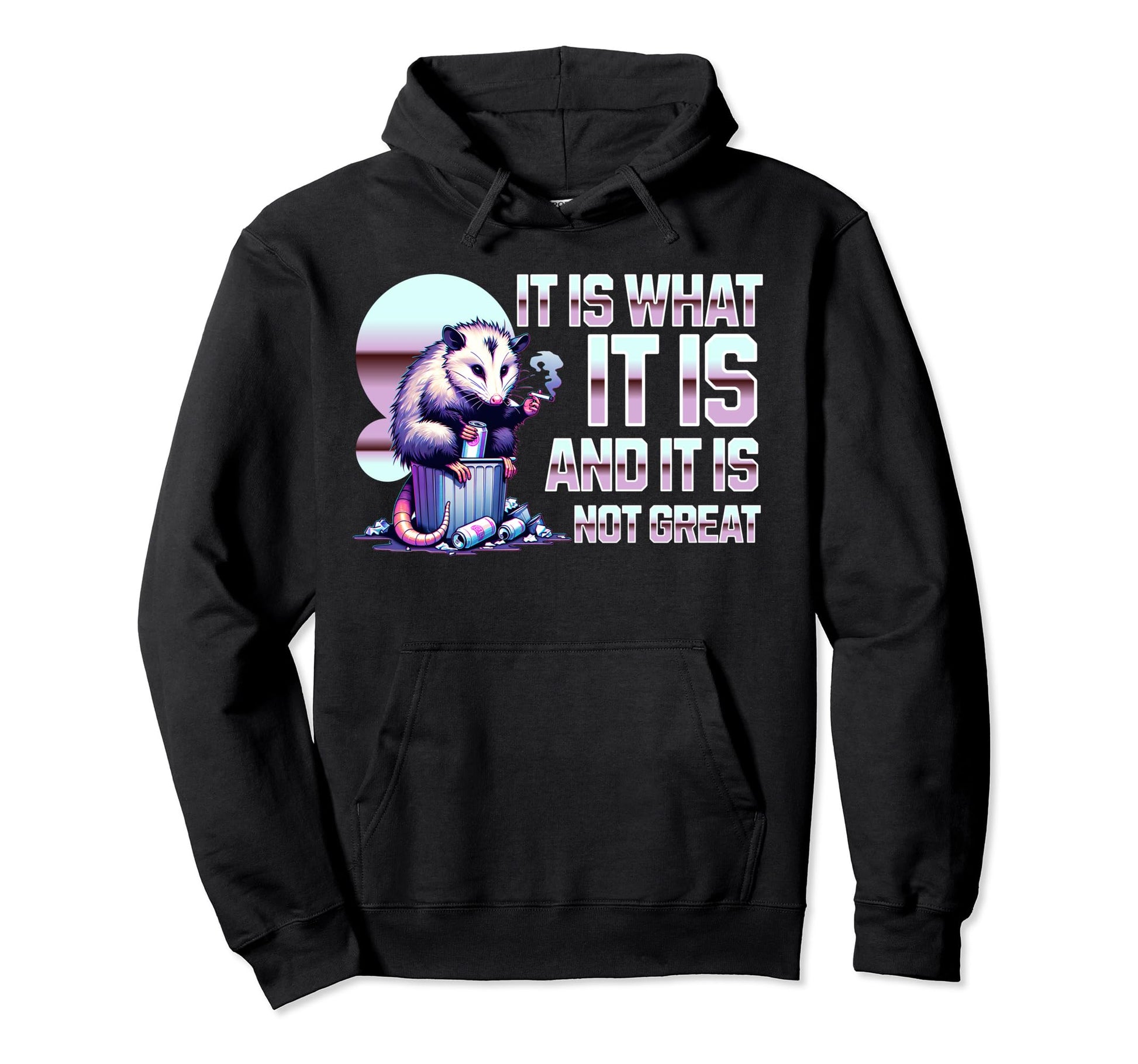 Funny Possum Meme Pastel Vaporwave Hoodie - Streetwear Style for Adults - T-Shirt, Sweatshirt, Hoodie