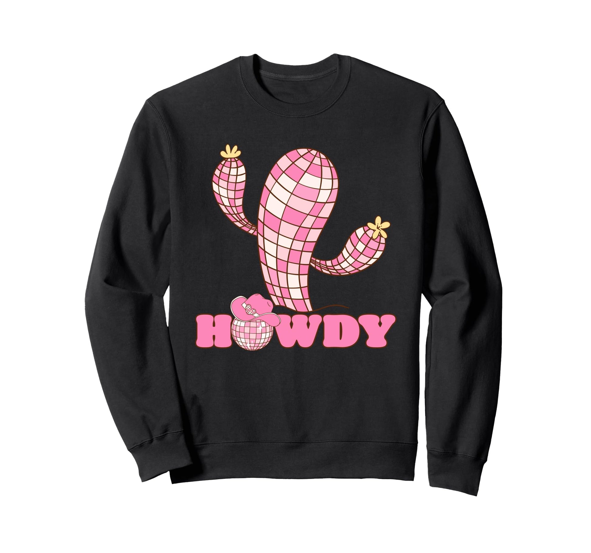 Western Disco Ball Cowgirl Sweatshirt - Casual Everyday Wear for Adults - T-Shirt, Sweatshirt, Hoodie