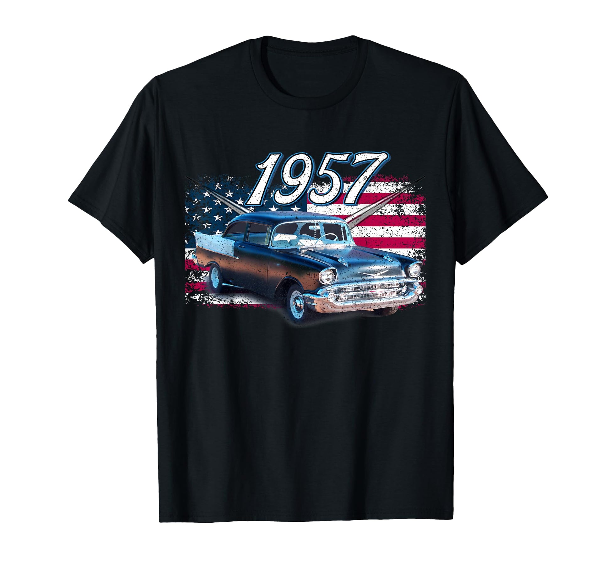 1957 57 Bel Air 50S Silhouette T-Shirt - Casual Everyday Wear for Adults - T-Shirt, Sweatshirt, Hoodie