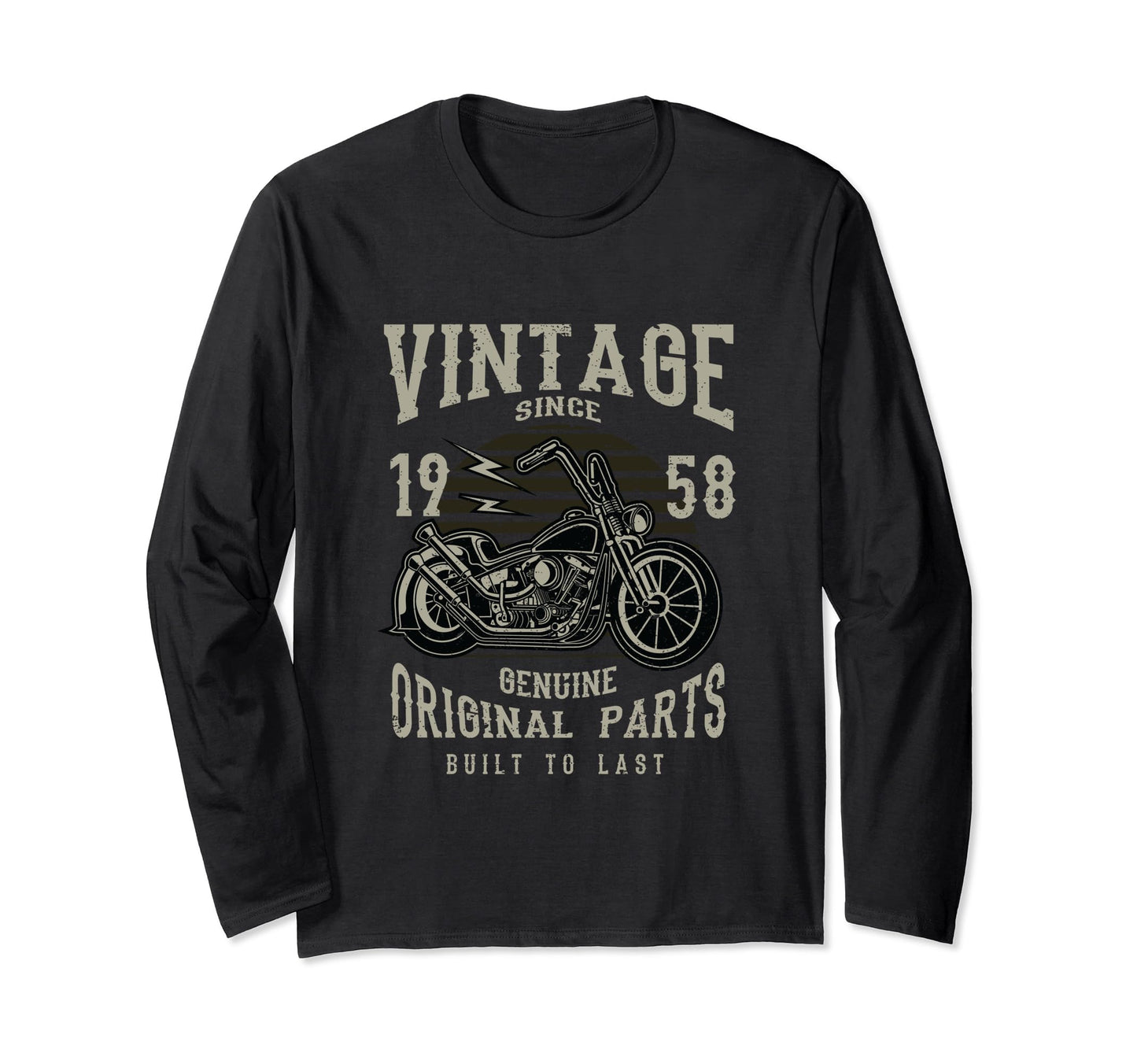 60Th Birthday 1958 Motorcycle Chopper T-Shirt - Streetwear Style Men Women - T-Shirt, Sweatshirt, Hoodie