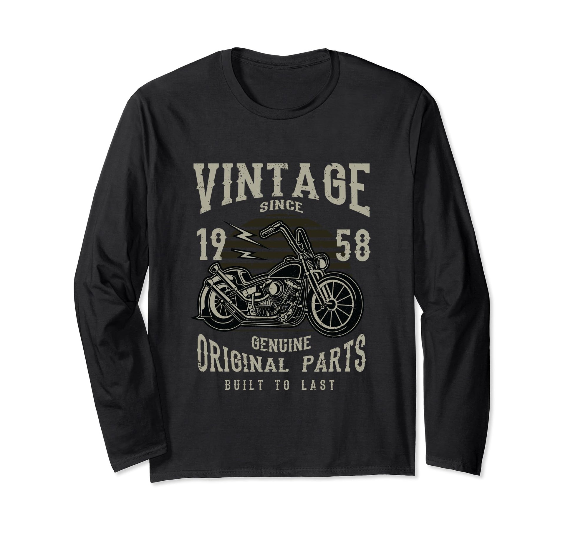 60Th Birthday 1958 Motorcycle Chopper T-Shirt - Streetwear Style Men Women - T-Shirt, Sweatshirt, Hoodie