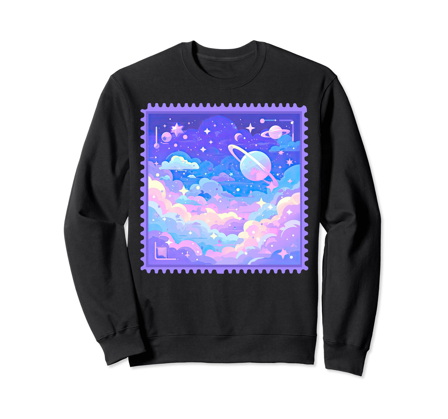 Pastel Galaxy Outer Space Anime Sweatshirt - Graphic Print Unisex - T-Shirt, Sweatshirt, Hoodie